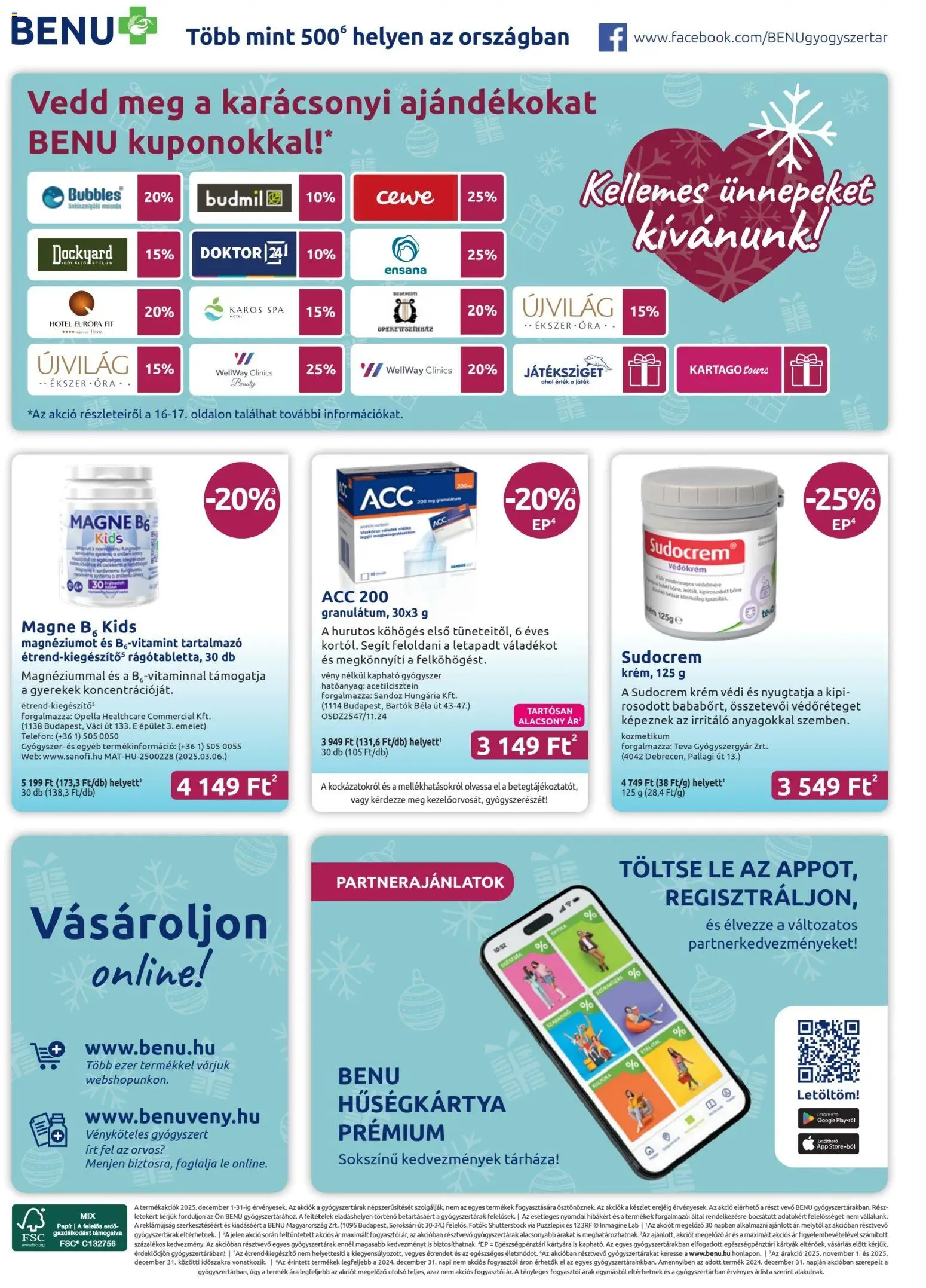 BENU Gyógyszertárak akciós ujság - amely érvényes a következő dátumtól: 01.12.2025 | Oldal: 32