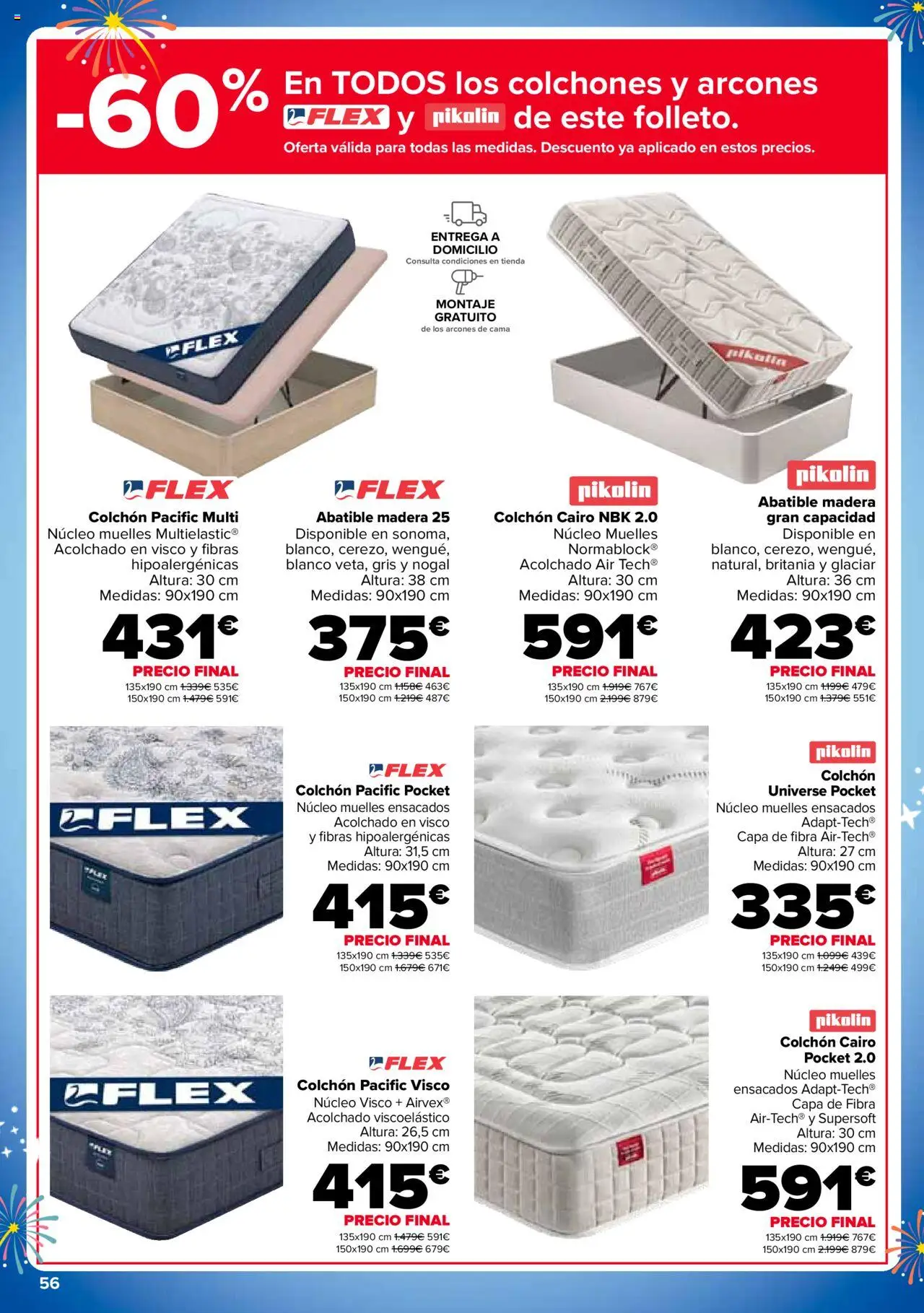 Carrefour folleto │ válido desde el 14.10.2025 | Página: 56 | Productos: Colchon, Cama