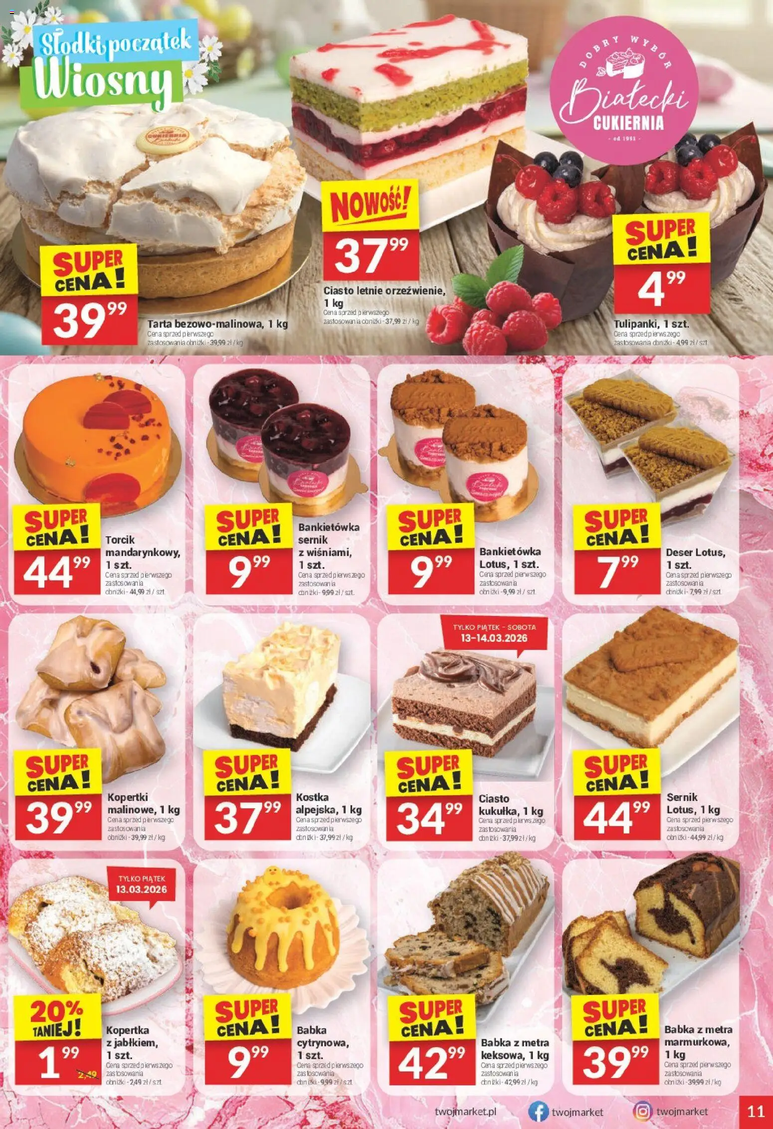 Twój Market gazetka od 11.03.2026 | Strona: 11 | Produkty: Ciasto, Babka
