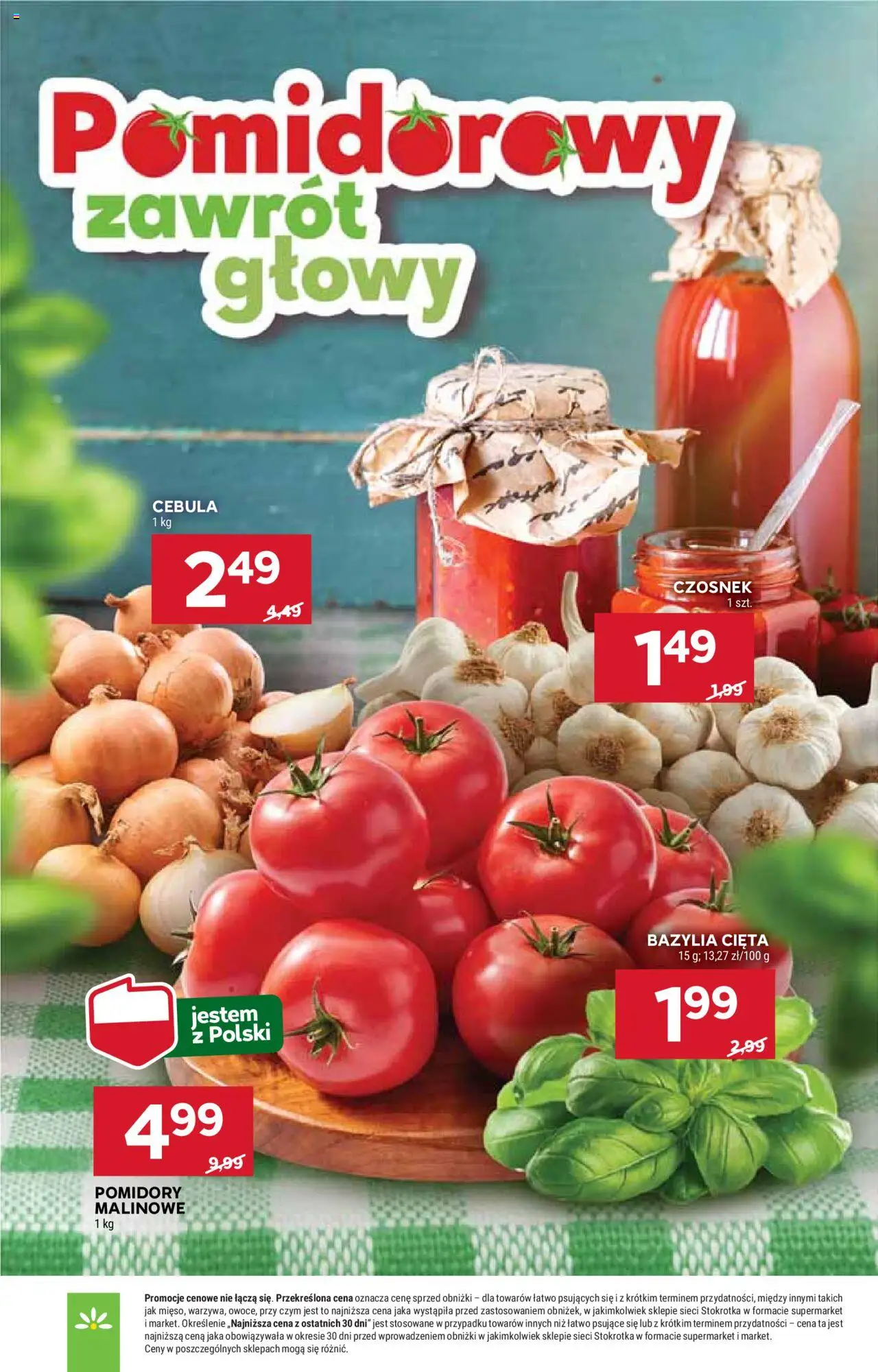 Stokrotka Gazetka od 07.08.2025 | Strona: 6 | Produkty: Czosnek, Stokrotka, Bazylia, Pomidory