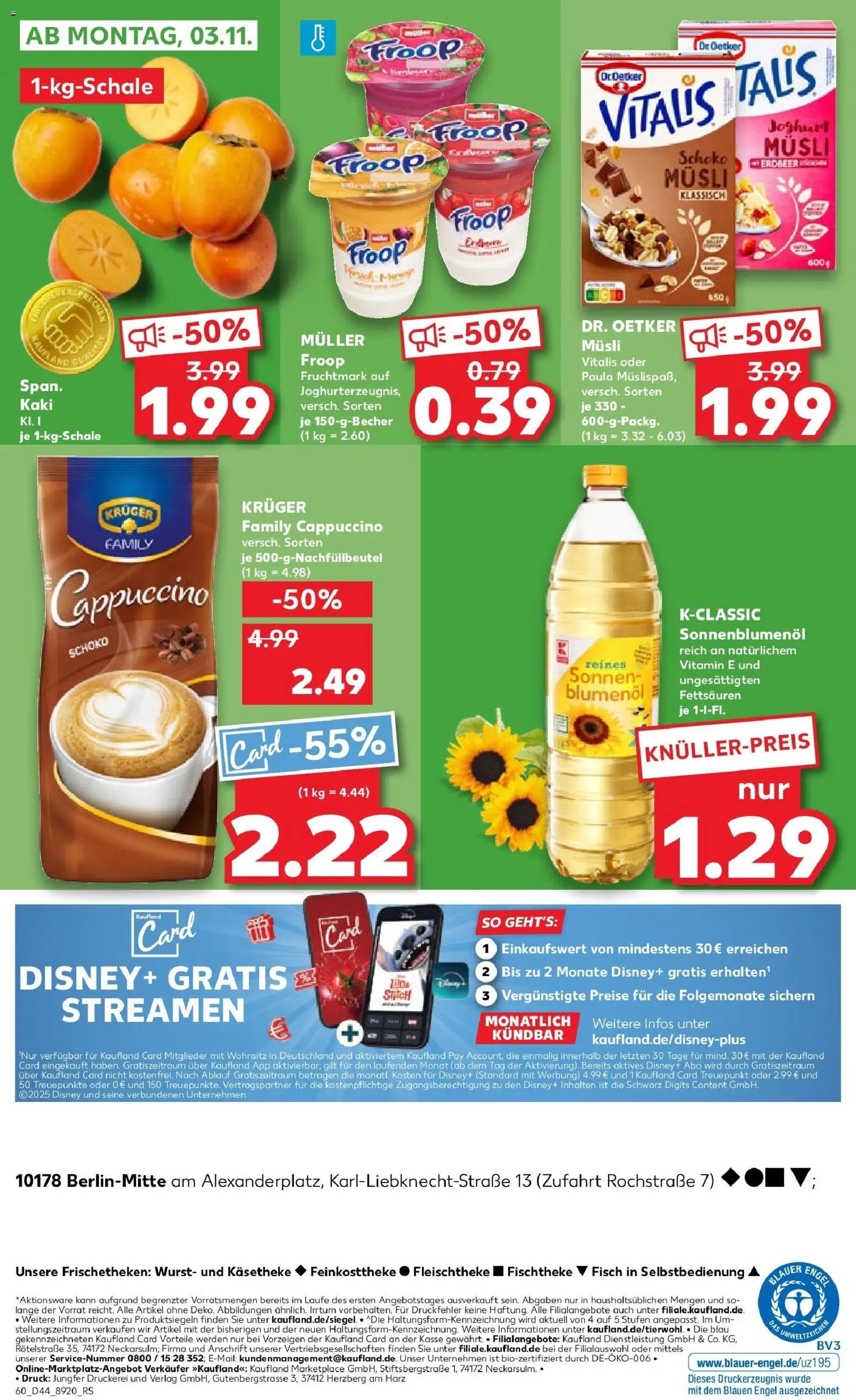 Kaufland prospekt Berlin	 – gültig ab 30.10.2025 | Seite: 60 | Produkte: Musli, Froop, Joghurt, Kaki