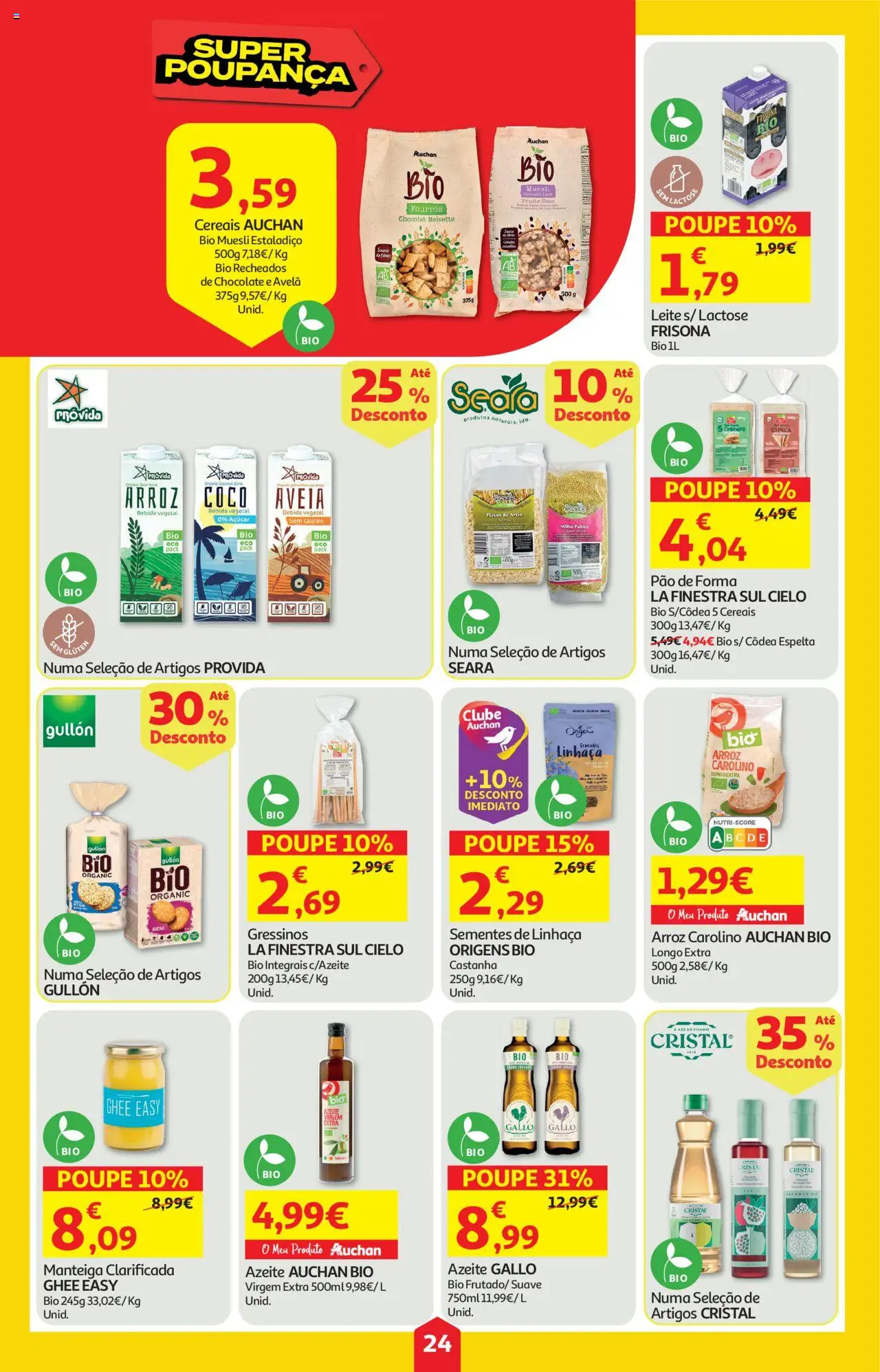 Auchan folheto │ válido de 16.10.2025 | Página: 24 | Produtos: Manteiga, Chocolate, Cereais, Flocos