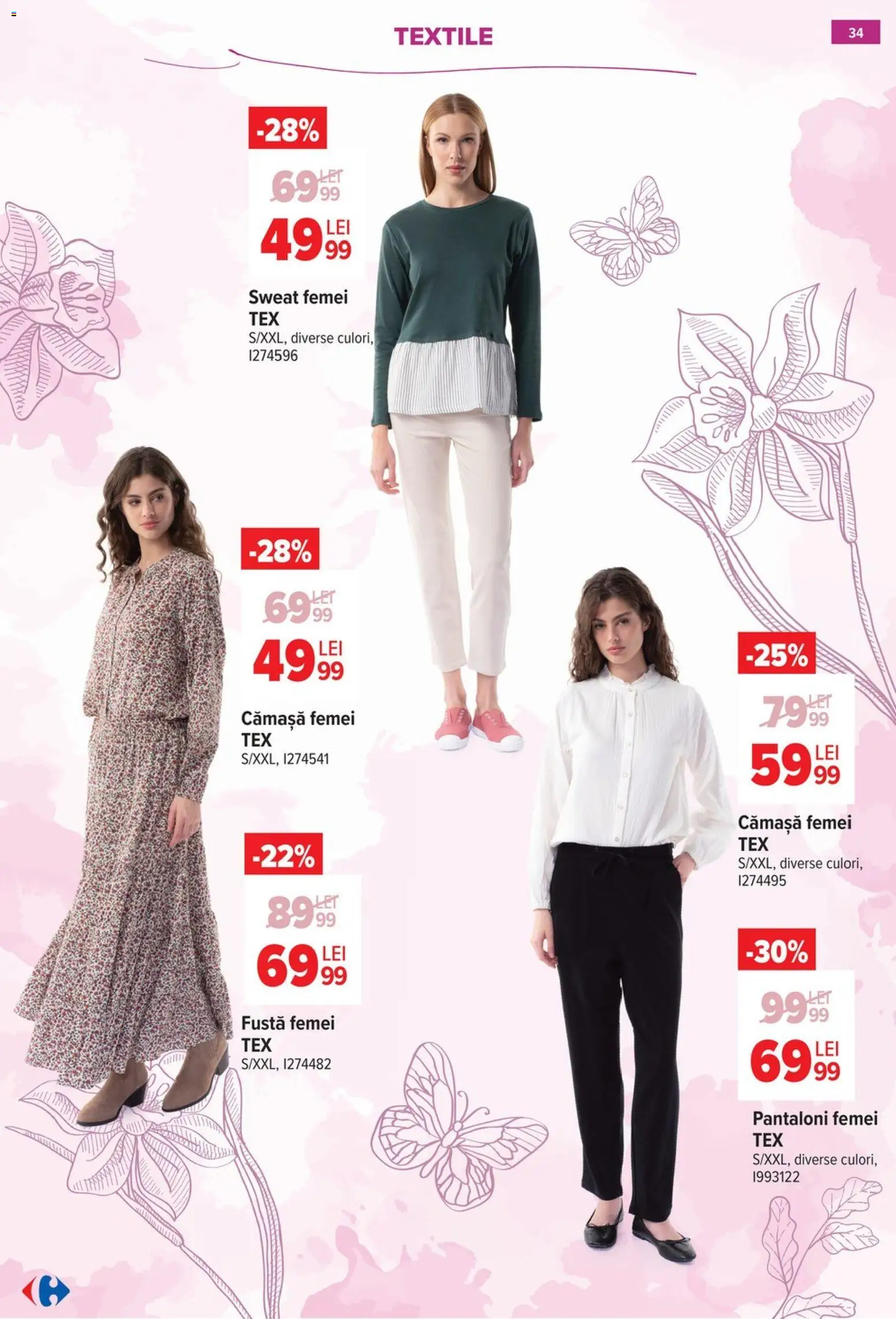 Noul catalog Carrefour – valabil de la 18.02.2026 | Pagină: 35 | Produse: Pantaloni