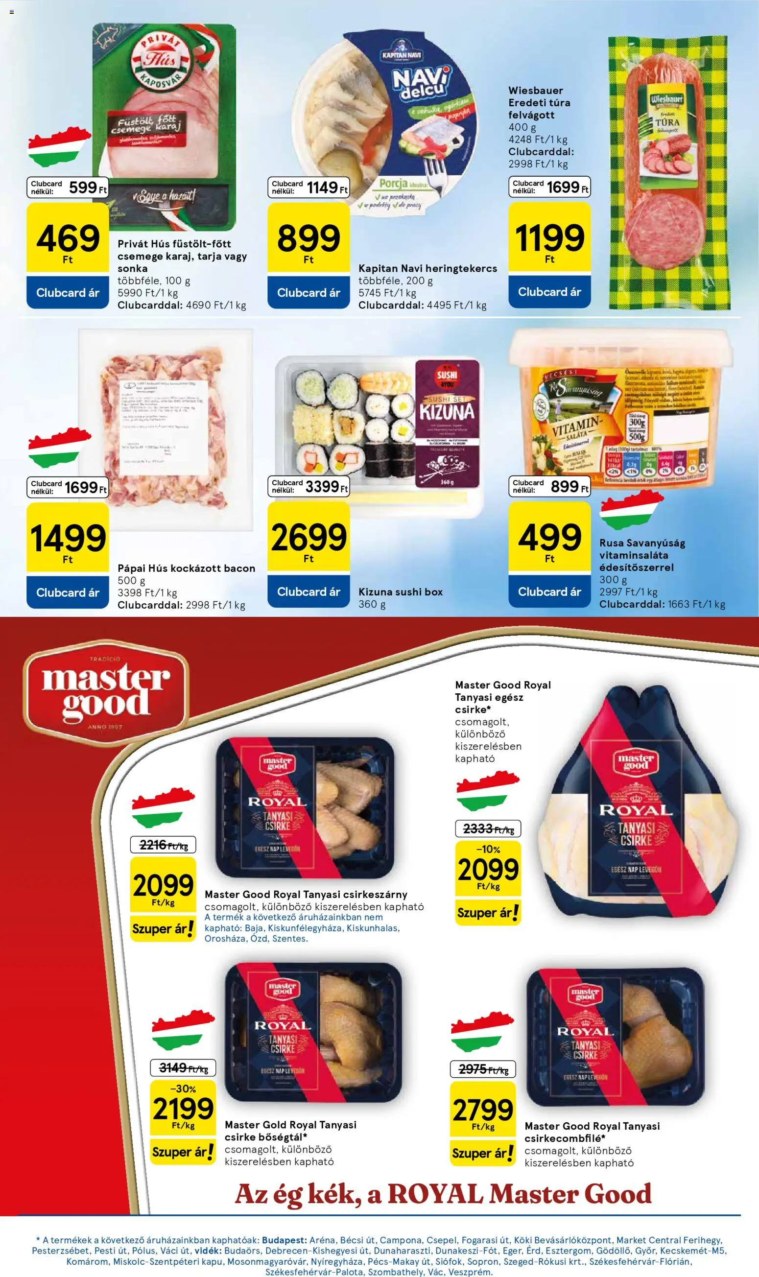 Tesco akciós ujság - amely érvényes a következő dátumtól: 15.01.2026 | Oldal: 17 | Termékek: Hús, Bacon, Tanyasi csirke, Felvágott