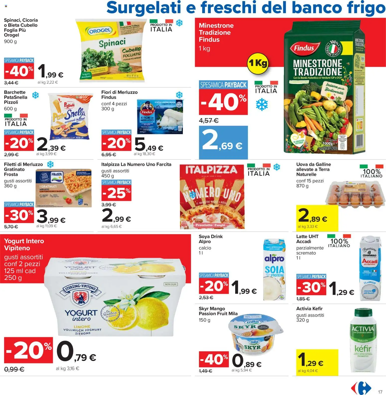 Volantino Carrefour del 07.11.2025 | Pagina: 17 | Prodotti: Latte, Mango, Spinaci, Terra