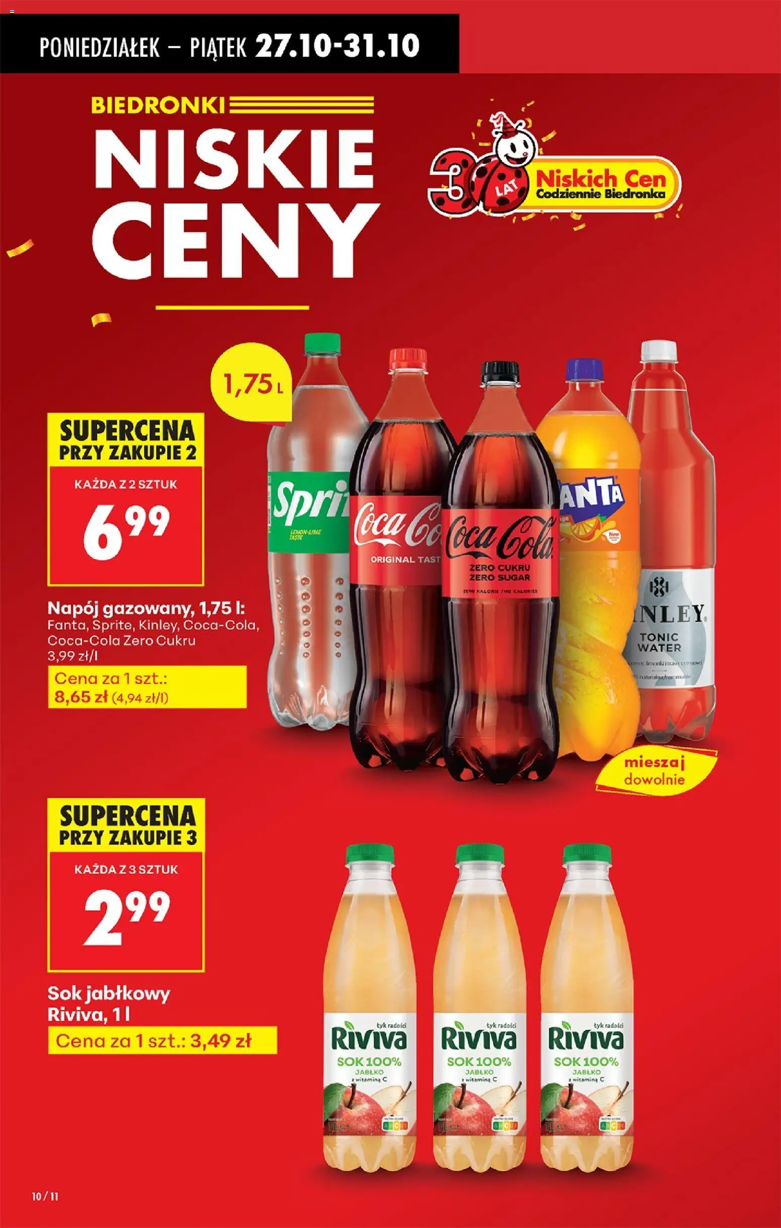 Biedronka gazetka od 27.10.2025 | Strona: 12 | Produkty: Sok jabłkowy, Sok