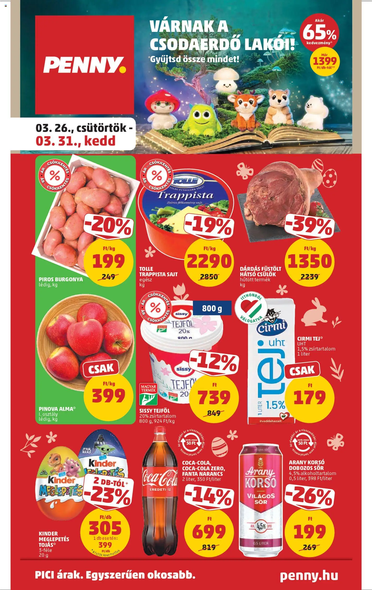 PENNY akciós ujság - amely érvényes a következő dátumtól: 26.03.2026 | Oldal: 1