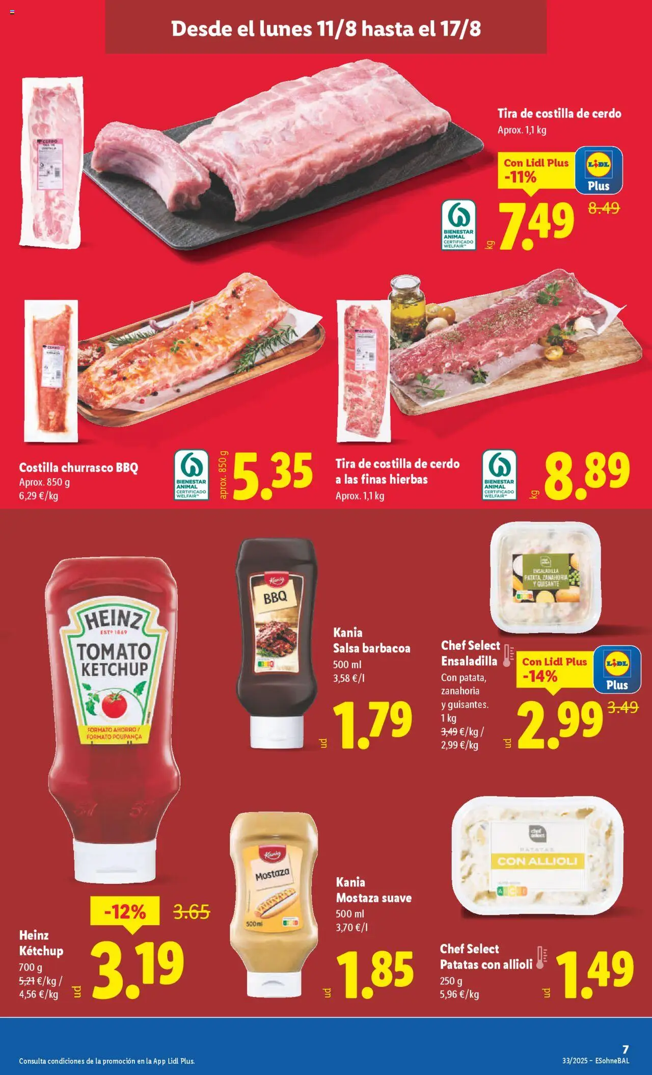 Lidl catálogo VAL │ válido desde el 11.08.2025 | Página: 15 | Productos: Cerdo, Zanahoria, Costilla de cerdo, Barbacoa
