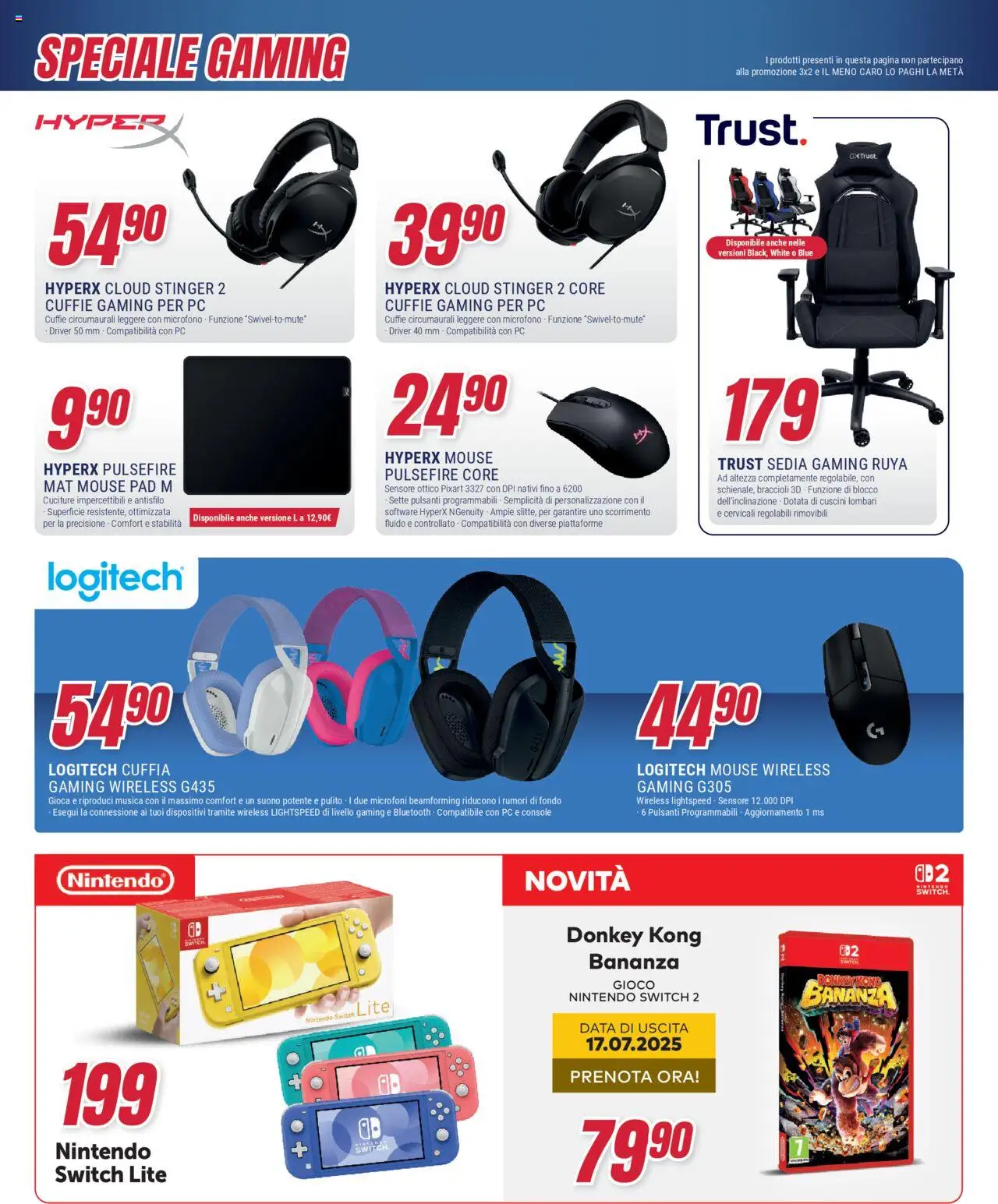Volantino Trony del 03.07.2025 | Pagina: 42 | Prodotti: PC, Cuffie, Microfono, Sedia