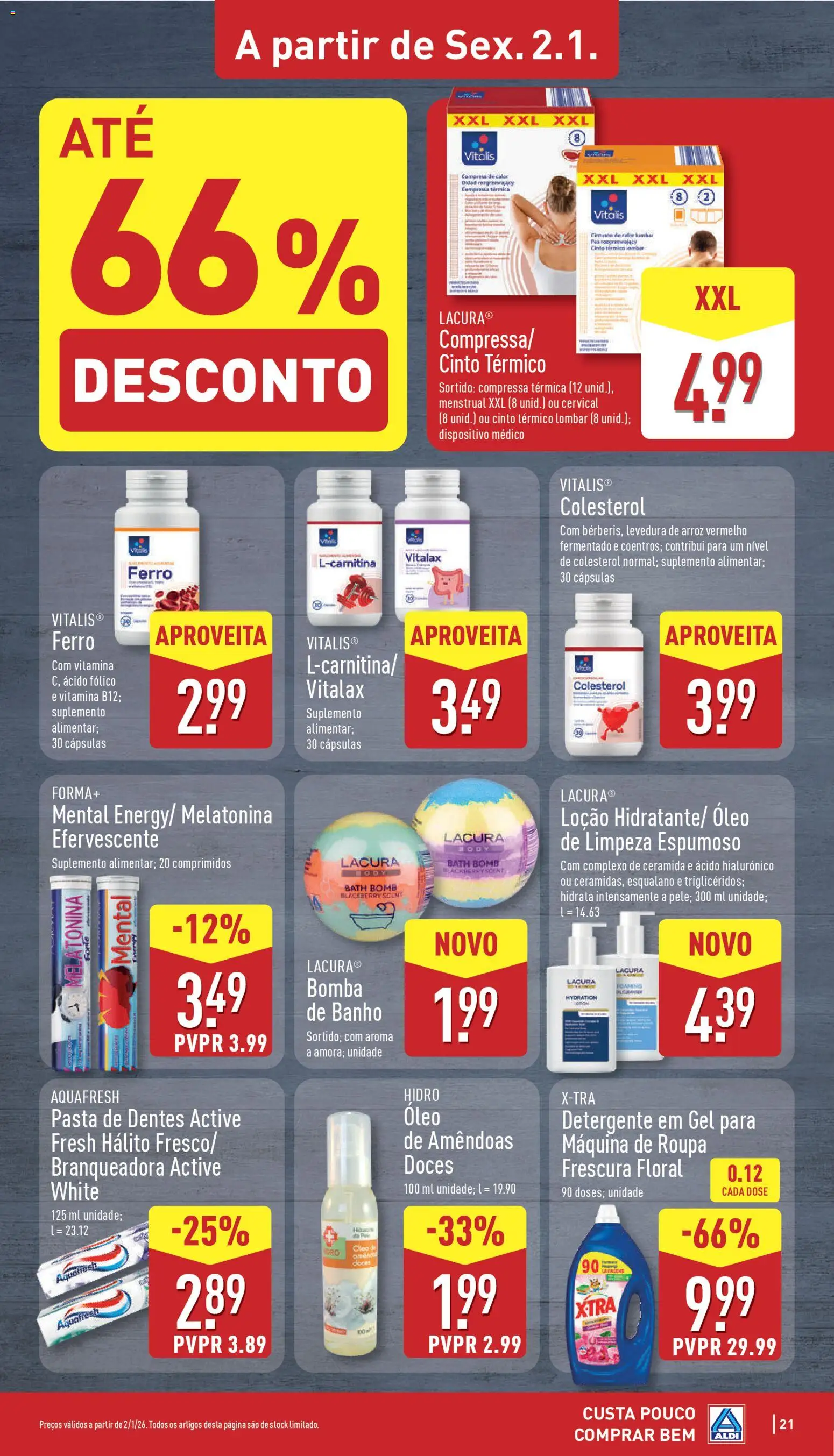 Aldi folheto │ válido de 29.12.2025 | Página: 21 | Produtos: Cinto, Banho, Melatonina, Arroz