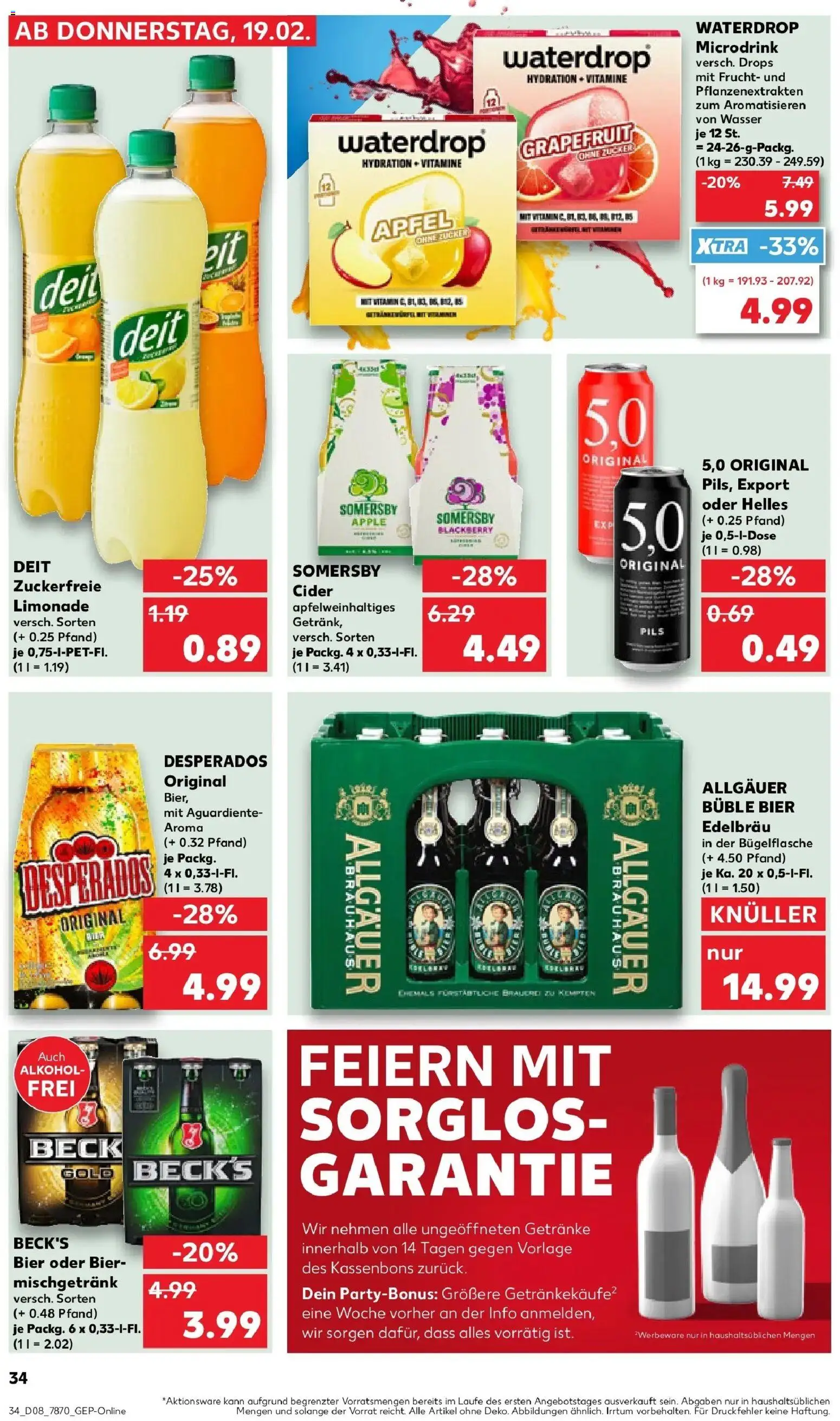 Kaufland prospekt Waldshut-Tiengen	 – gültig ab 19.02.2026 | Seite: 50 | Produkte: Bier, Apple, Zucker, Desperados