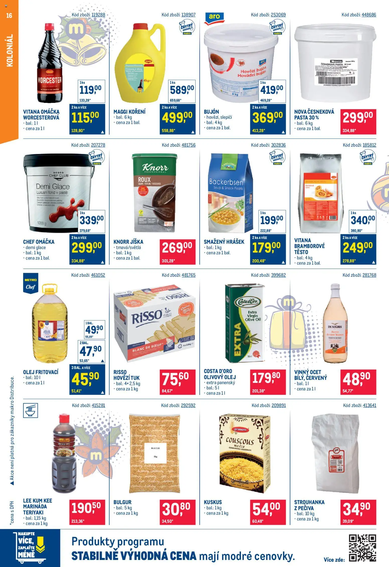 Makro leták - Gastronomie od 19.11.2025 | Strana: 16 | Produkty: Olivový olej, Kuskus, Strouhanka, Těsto