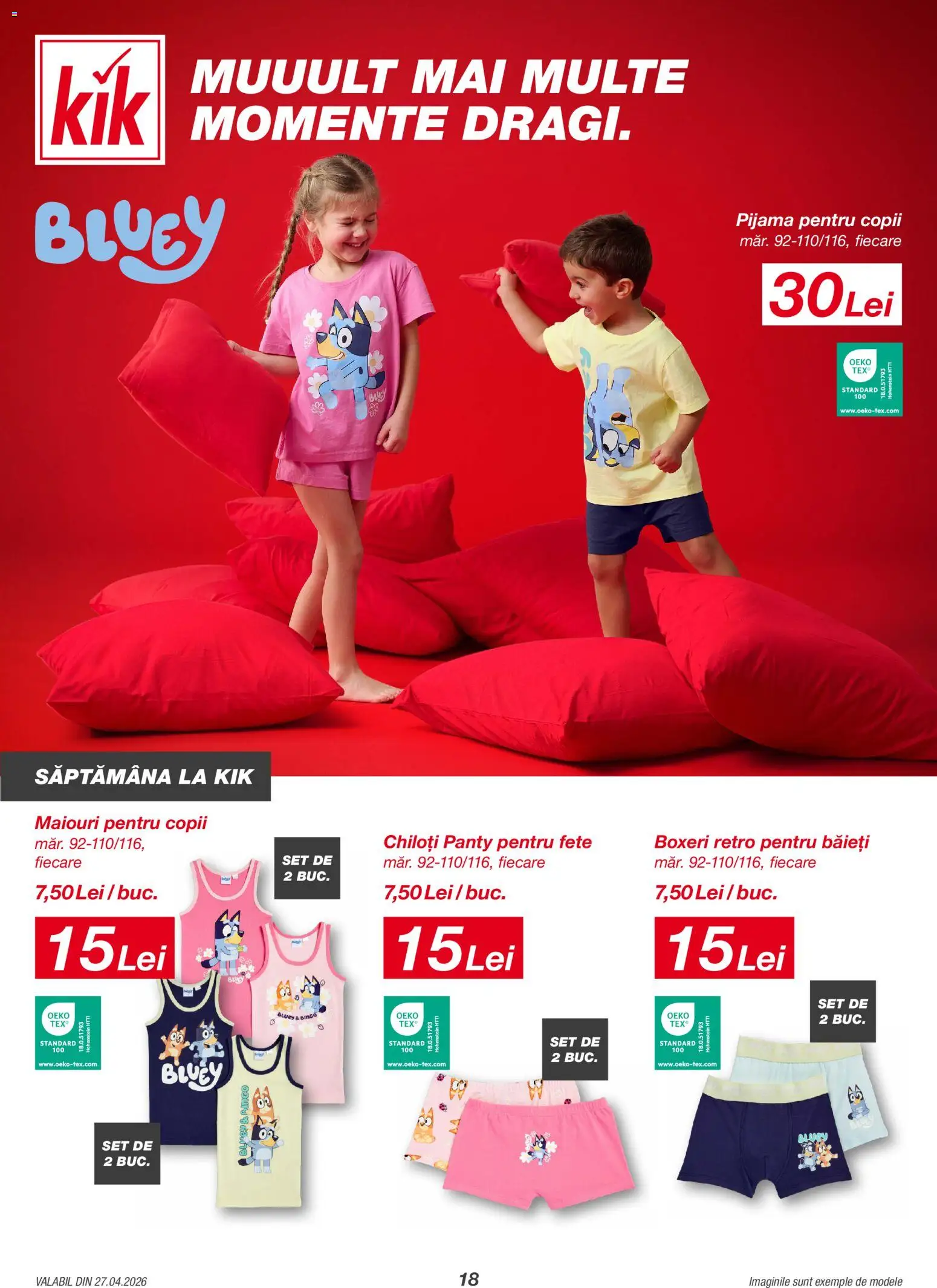 Noul catalog Kik – valabil de la 27.04.2026 | Pagină: 18 | Produse: Chiloți, Boxeri