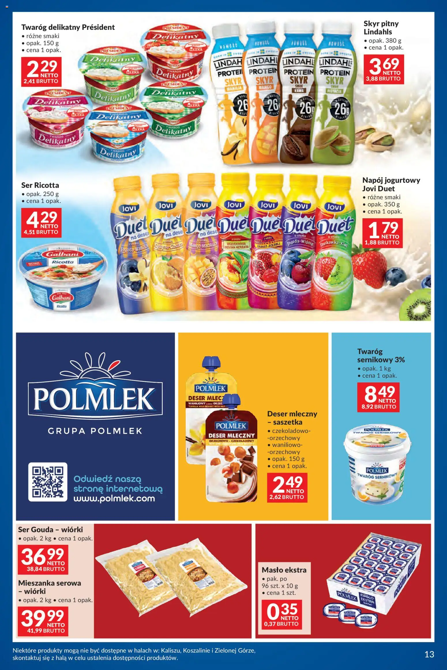 Makro Gazetka - Na wiosnę od 03.03.2026 | Strona: 13 | Produkty: Mleka, Ser, Ser gouda, Ser ricotta