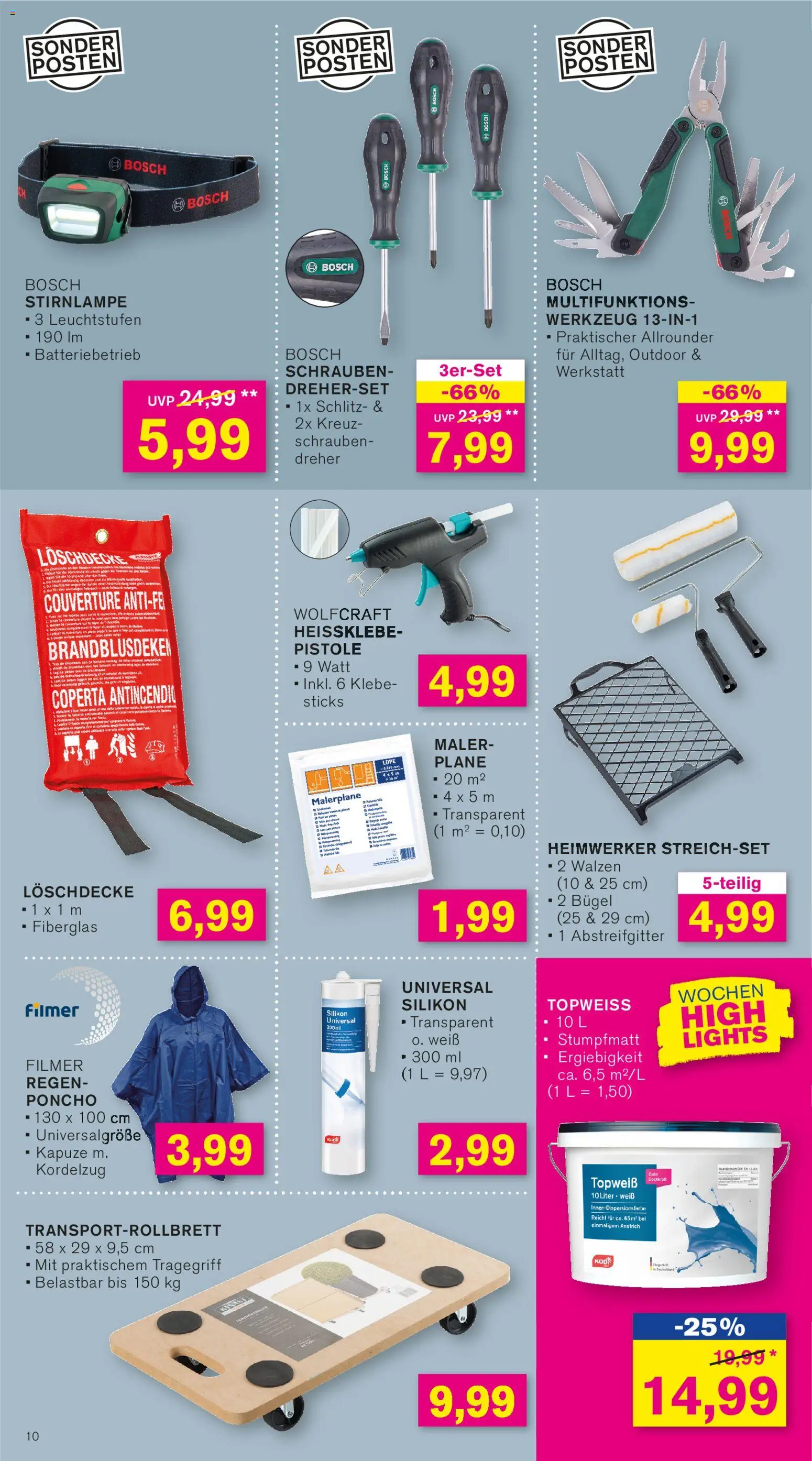 KODi Prospekt 	 – gültig ab 02.03.2026 | Seite: 10 | Produkte: Bosch, Poncho, Stirnlampe