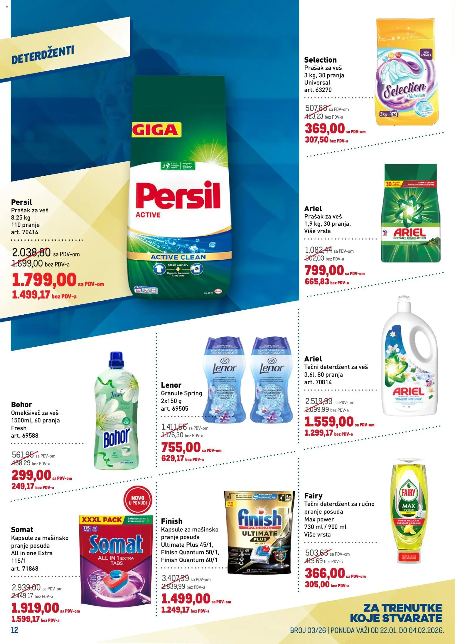 Metro katalog - važi od 22.01.2026 | Strana: 12 | Proizvode: Somat, Lenor, Finish, Persil