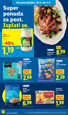DOBAR ULOV Hobotnica, Octopus, cleaned, frozen - Pregled kataloga iz trgovine Lidl, vrijedi od 30.03.2026 | Stranica: 18