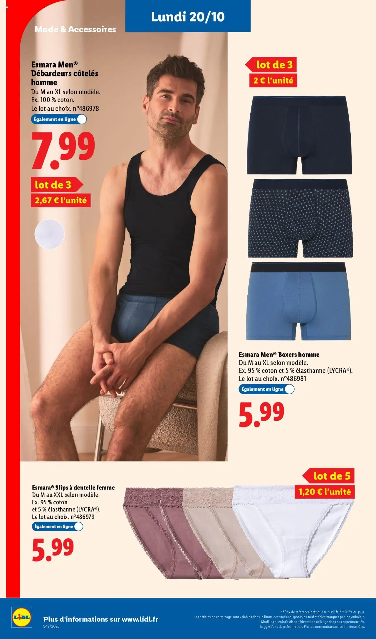 {H1} | Page: 68 | Produits: Coton, Slips