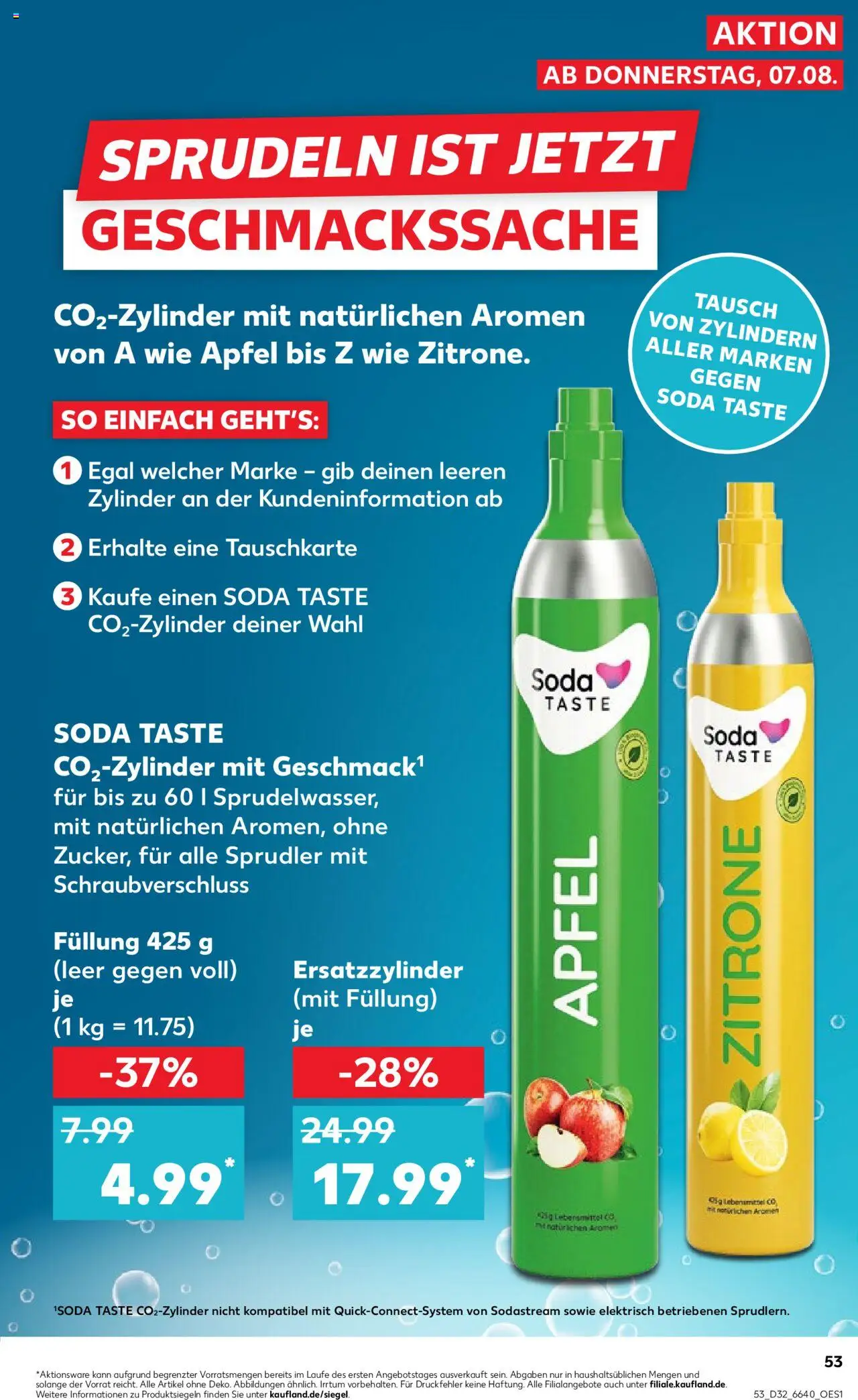 Kaufland prospekt Speyer	 - gültig ab dem 07.08.2025 | Seite: 53 | Produkte: Äpfel, Zitrone, Sodastream