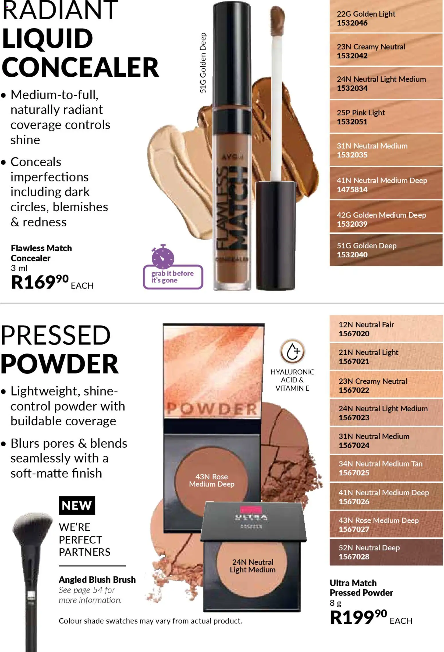 New Avon catalogue – valid from 01.01.2026 | Page: 55 | Products: Light, Concealer, Blush, Brush