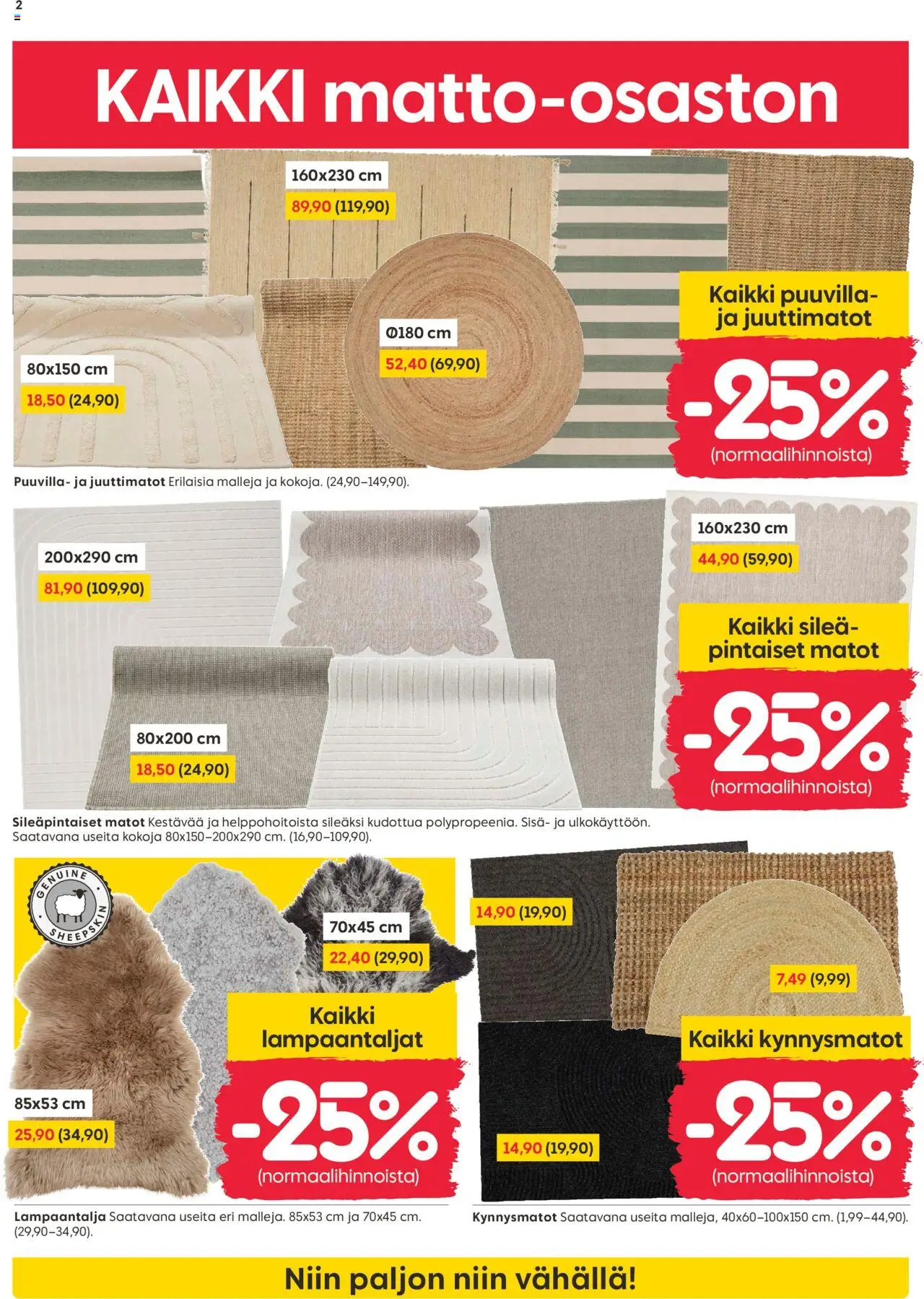 Rusta tarjoukset – voimassa 20.10.2025 alkaen | Sivu: 2 | Tuotteet: Matot