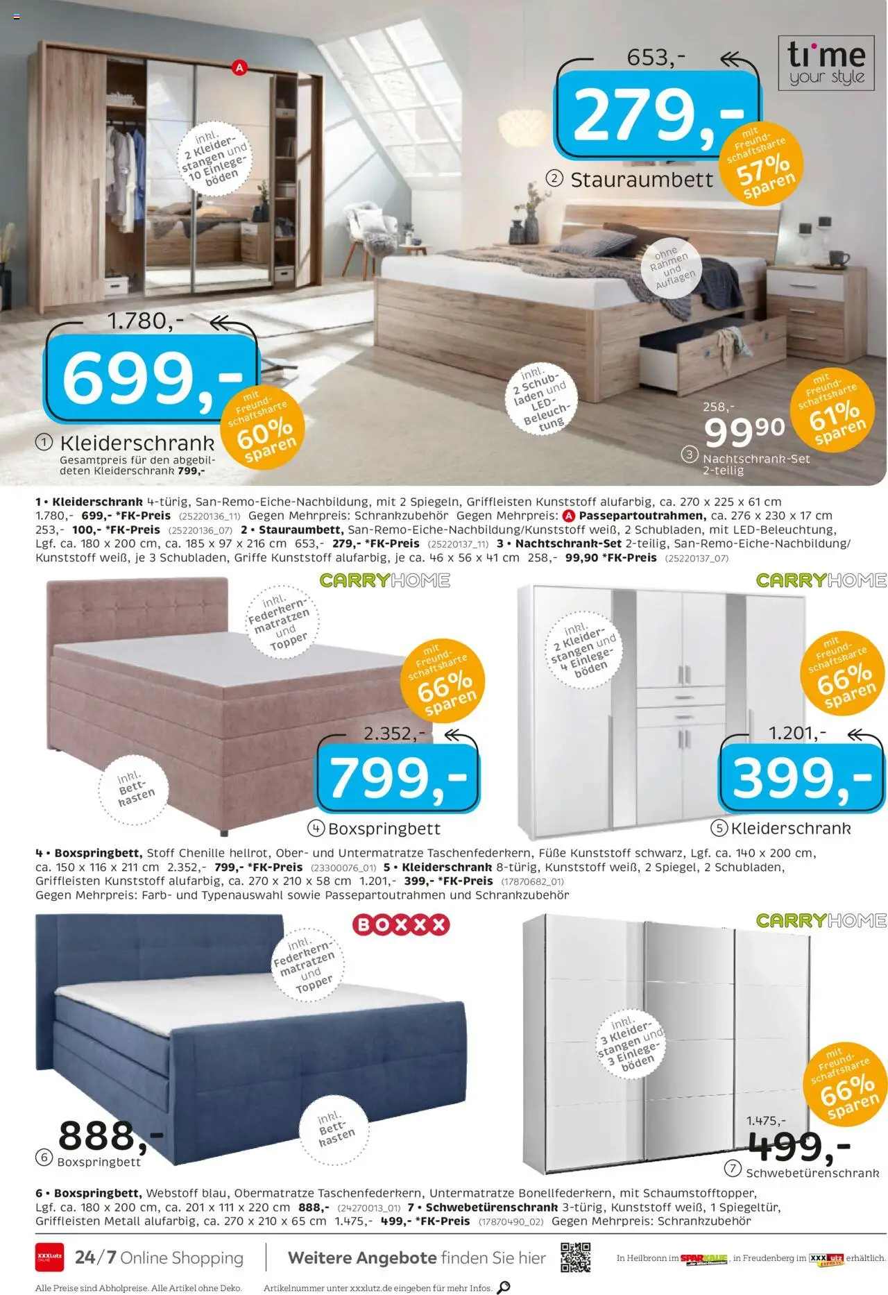 XXXL Lutz Junges Wohnen - gültig ab dem 28.07.2025 | Seite: 14 | Produkte: Bett, Kleiderschrank, Schwebetürenschrank, Boxspringbett