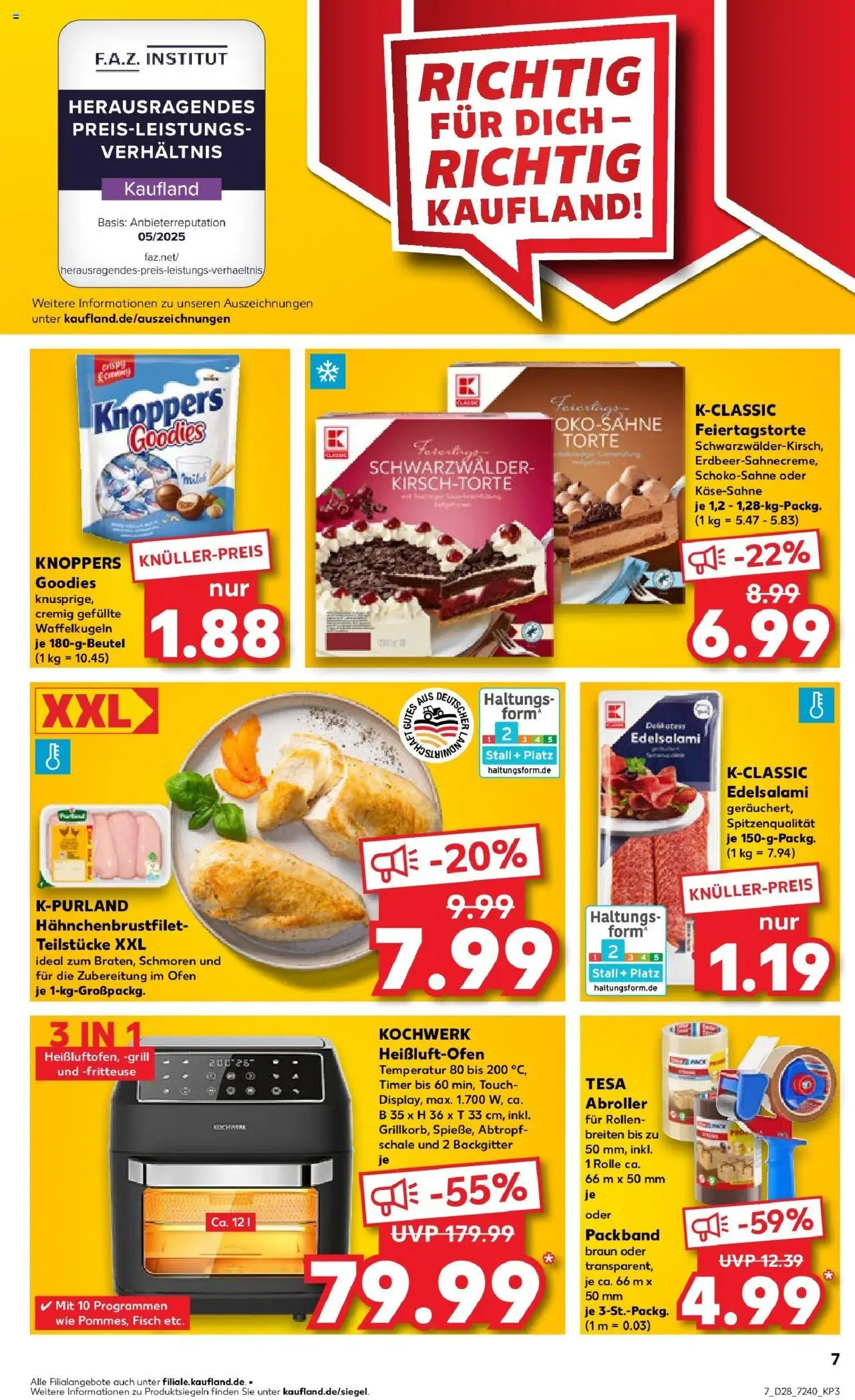 Kaufland prospekt Wetzlar	 - gültig ab dem 13.07.2025 | Seite: 22 | Produkte: Ofen, Knoppers, Salami, Fritteuse