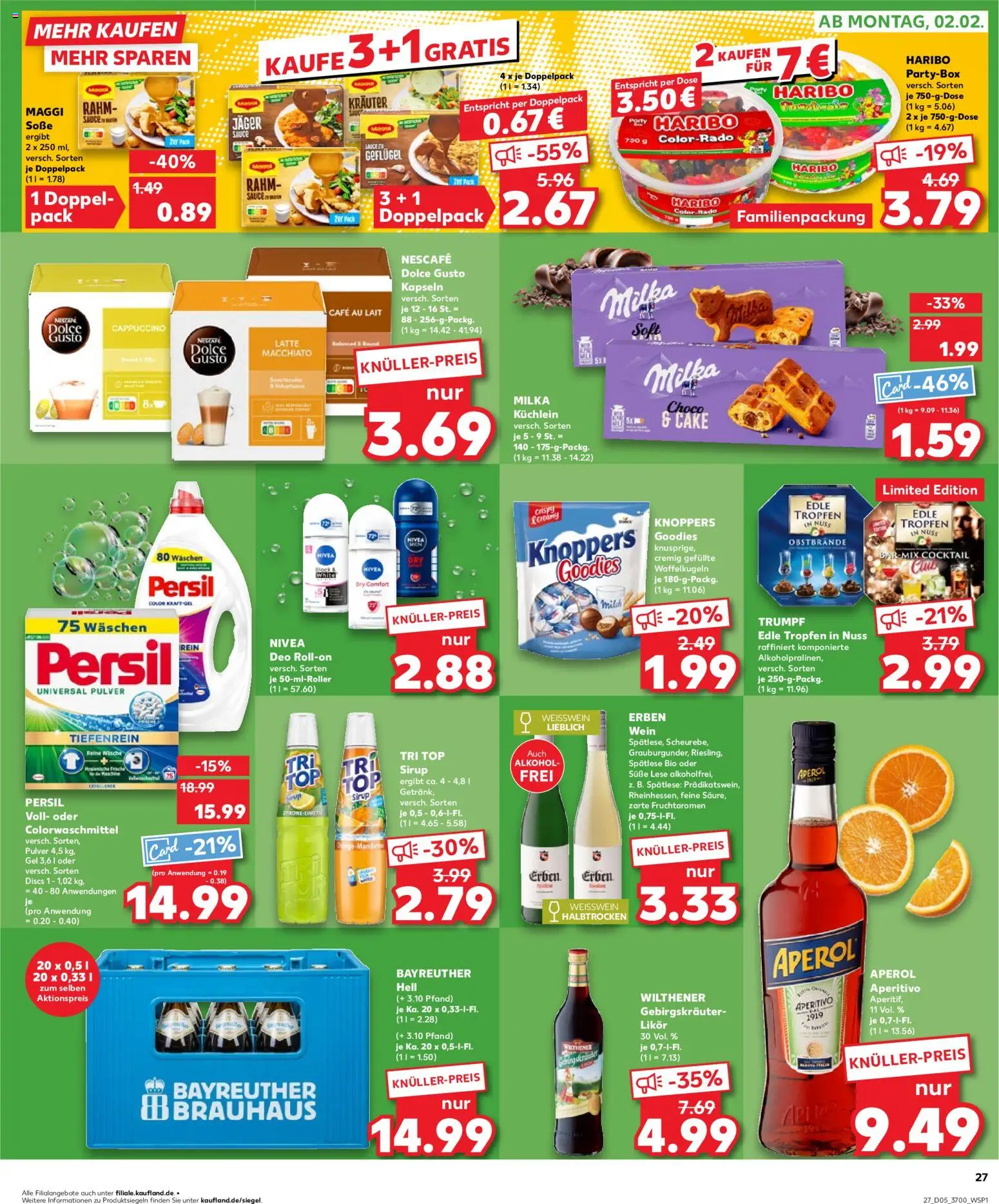 Kaufland prospekt Rostock	 – gültig ab 29.01.2026 | Seite: 27 | Produkte: Weißwein, Likör, Sirup, Soße