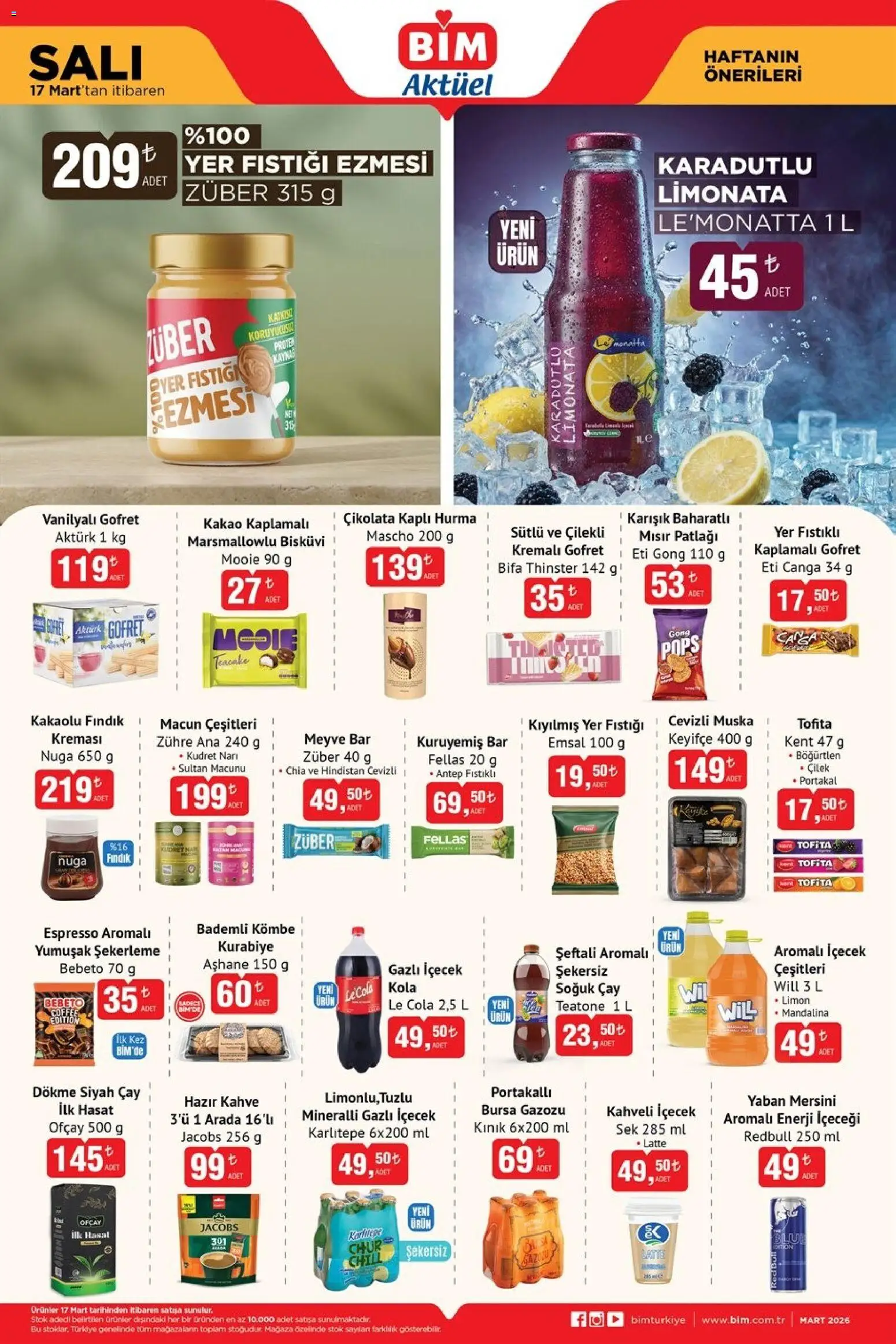 BİM Katalog - 17.03.2026 tarihinden itibaren geçerlidir | Sayfa: 2 | Ürünler: Portakal, Mandalina, Limon, Soğuk çay