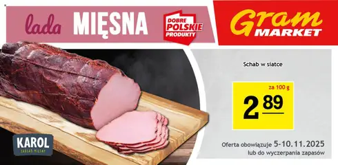 Pogląd oferty "Gram Market Gazetka - Lada Mięsna" - ważna od 05.11.2025