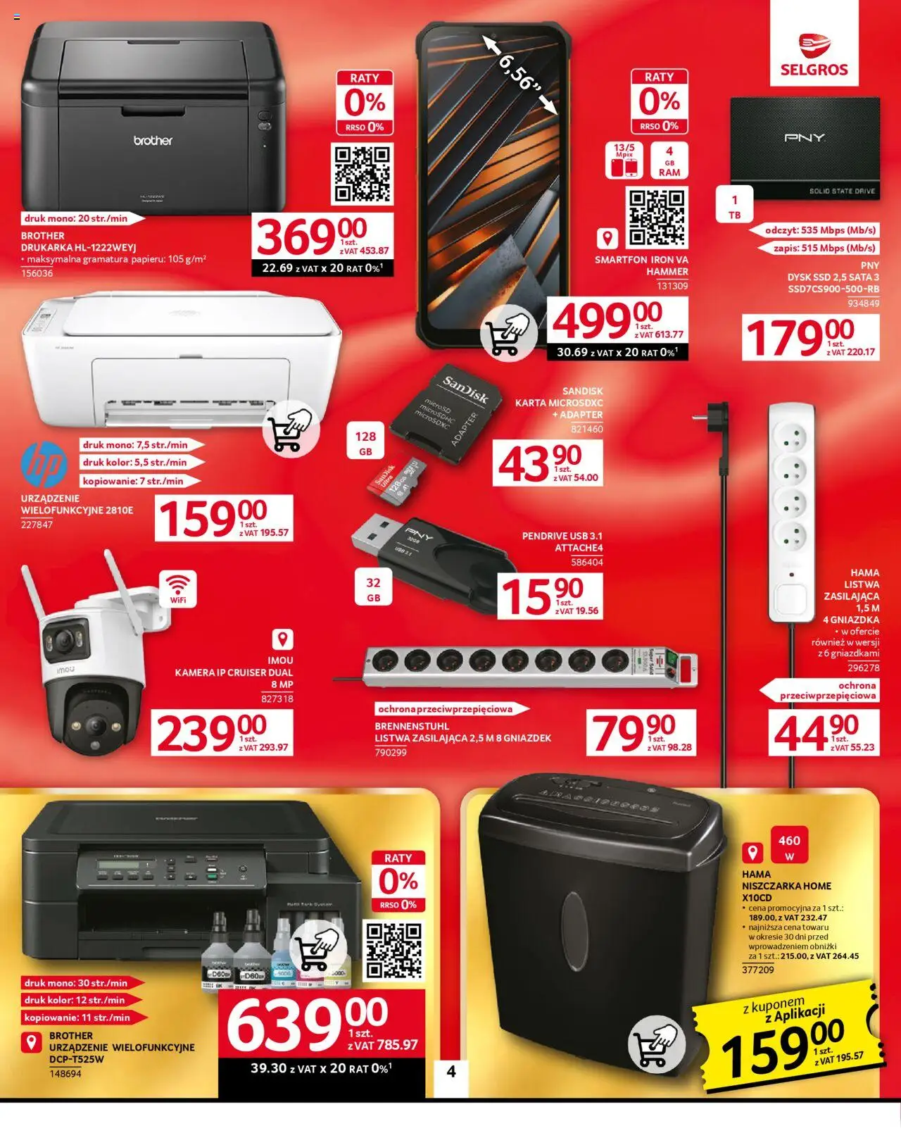 Selgros cash&carry Gazetka - Oferta przemysłowa od 11.09.2025 | Strona: 8 | Produkty: Drukarka, Dysk, USB, Pendrive