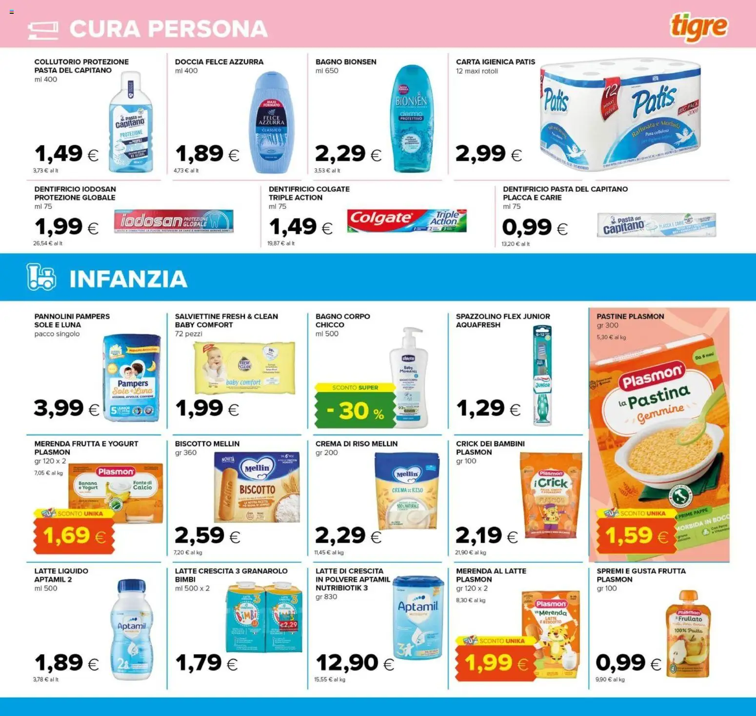 Volantino Tigre del 29.01.2026 | Pagina: 17 | Prodotti: Carta igienica, Yogurt, Doccia, Terra