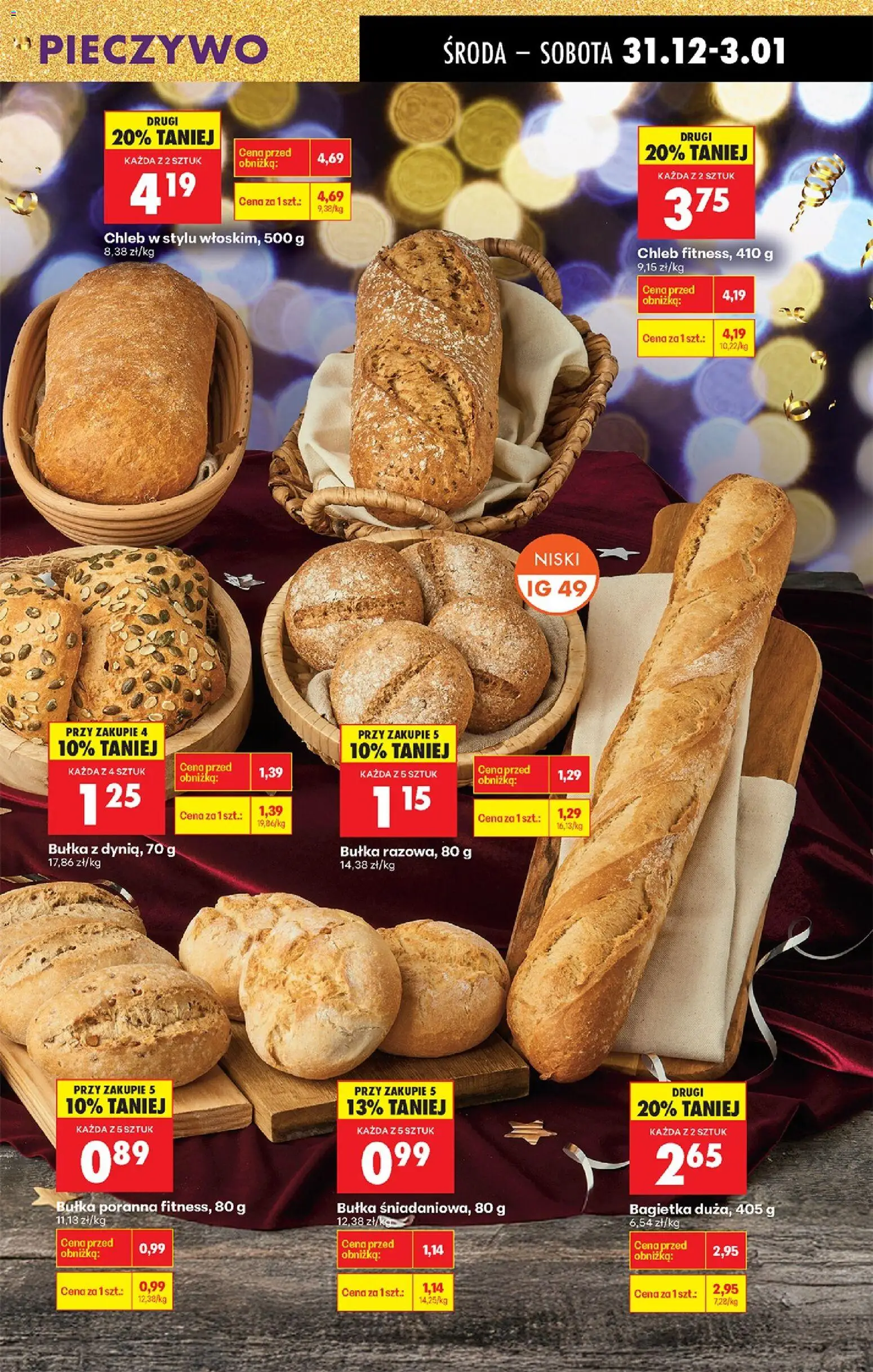 Biedronka gazetka - Oferta w tym tygodniu od 31.12.2025 | Strona: 39 | Produkty: Pieczywo, Bułka, Bagietka, Chleb