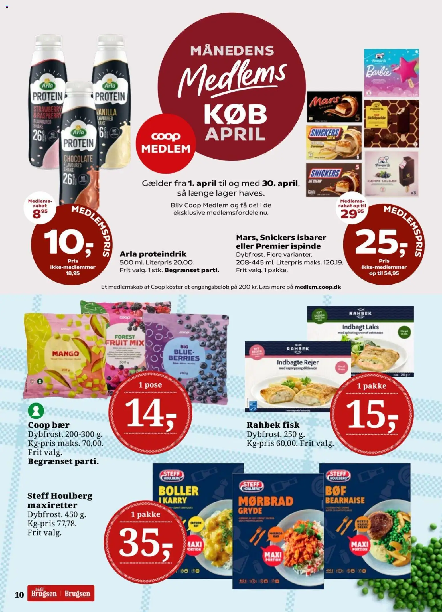 Dagli'Brugsen tilbudsavis – gyldig fra 10.04.2026 | Side: 12 | Produkter: Karry, Solbær, Rejer, Asparges