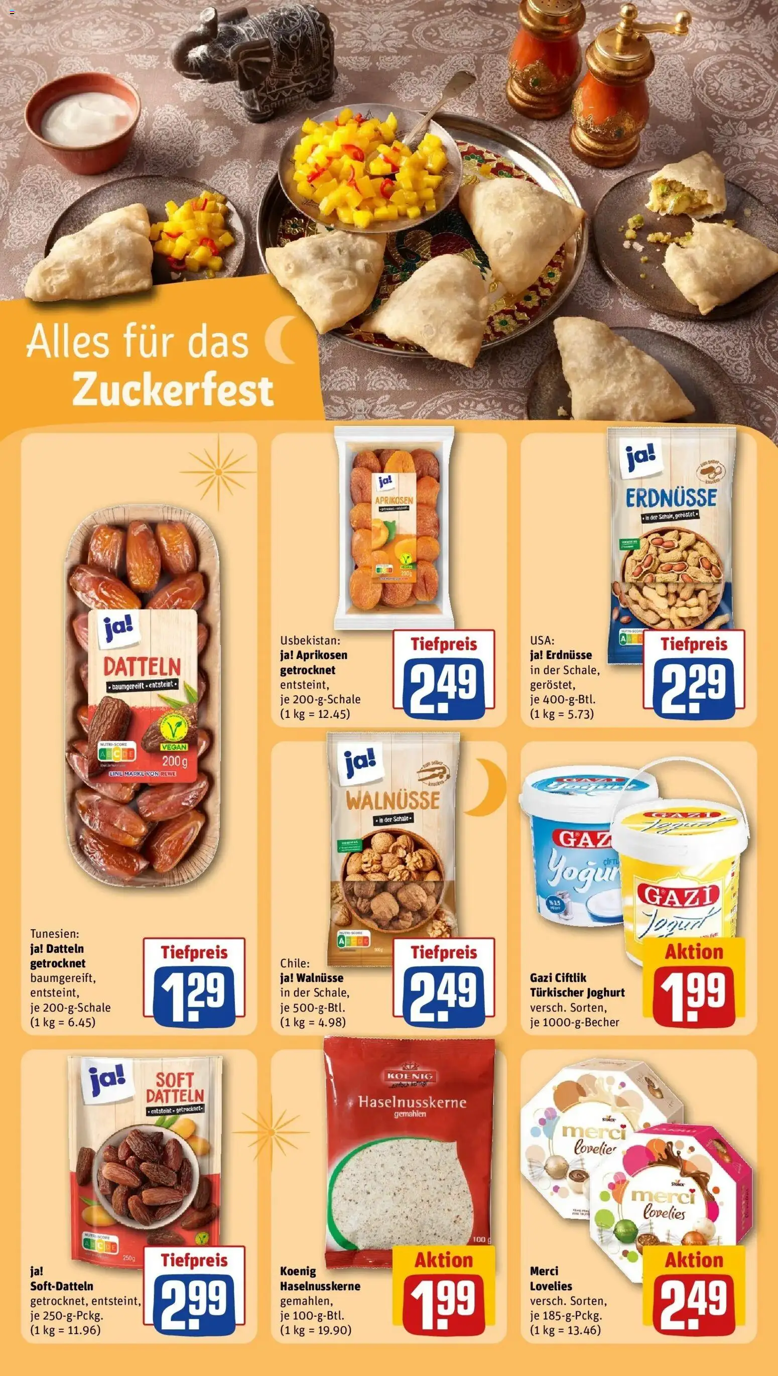 Rewe Prospekt Herdecke	 – gültig ab 15.03.2026 | Seite: 18 | Produkte: Merci, Erdnüsse, Walnüsse, Joghurt