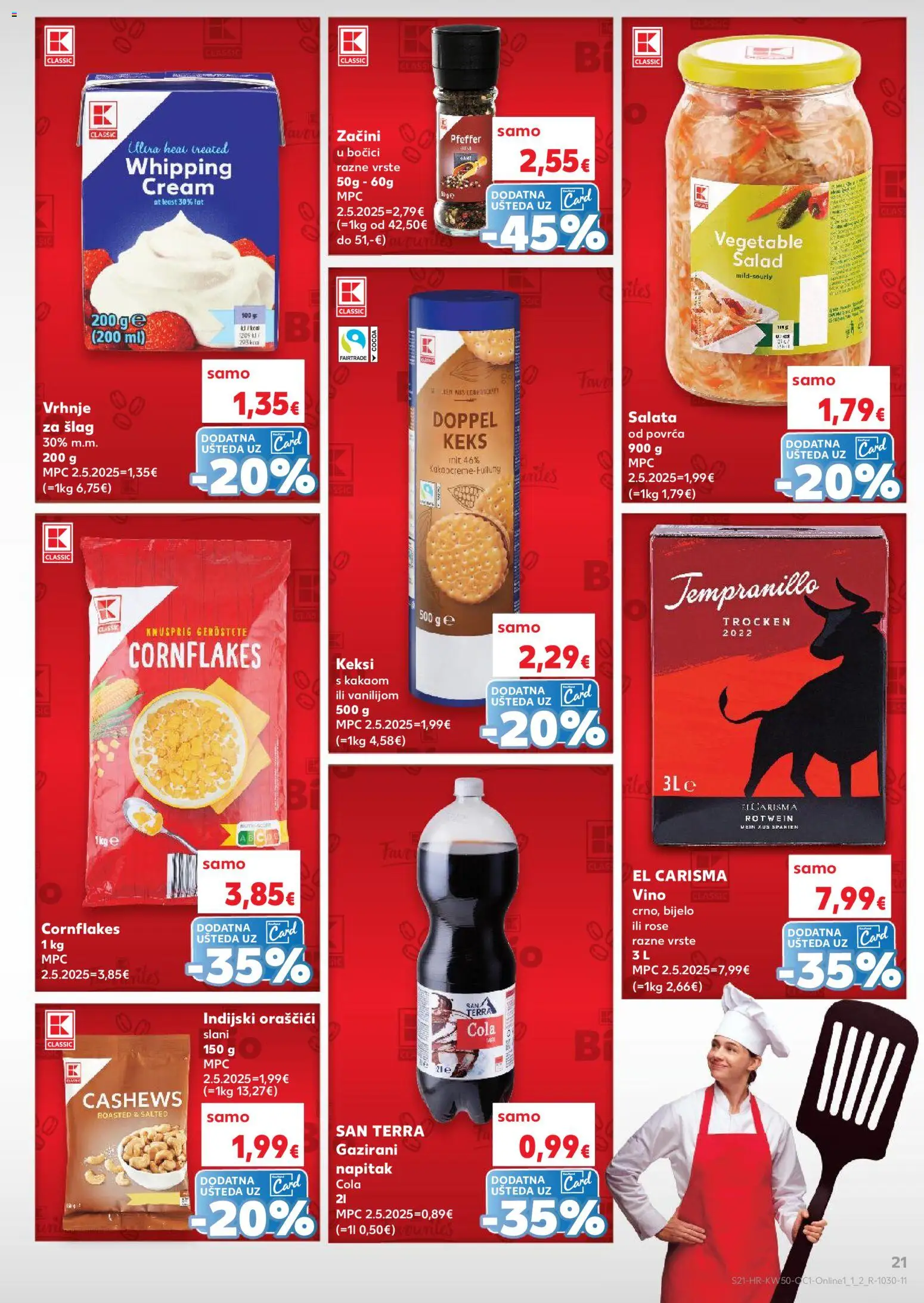 Kaufland katalog | vrijedi od 10.12.2025 | Stranica: 21 | Proizvodi: Keksi, Vino, Keks, Začini