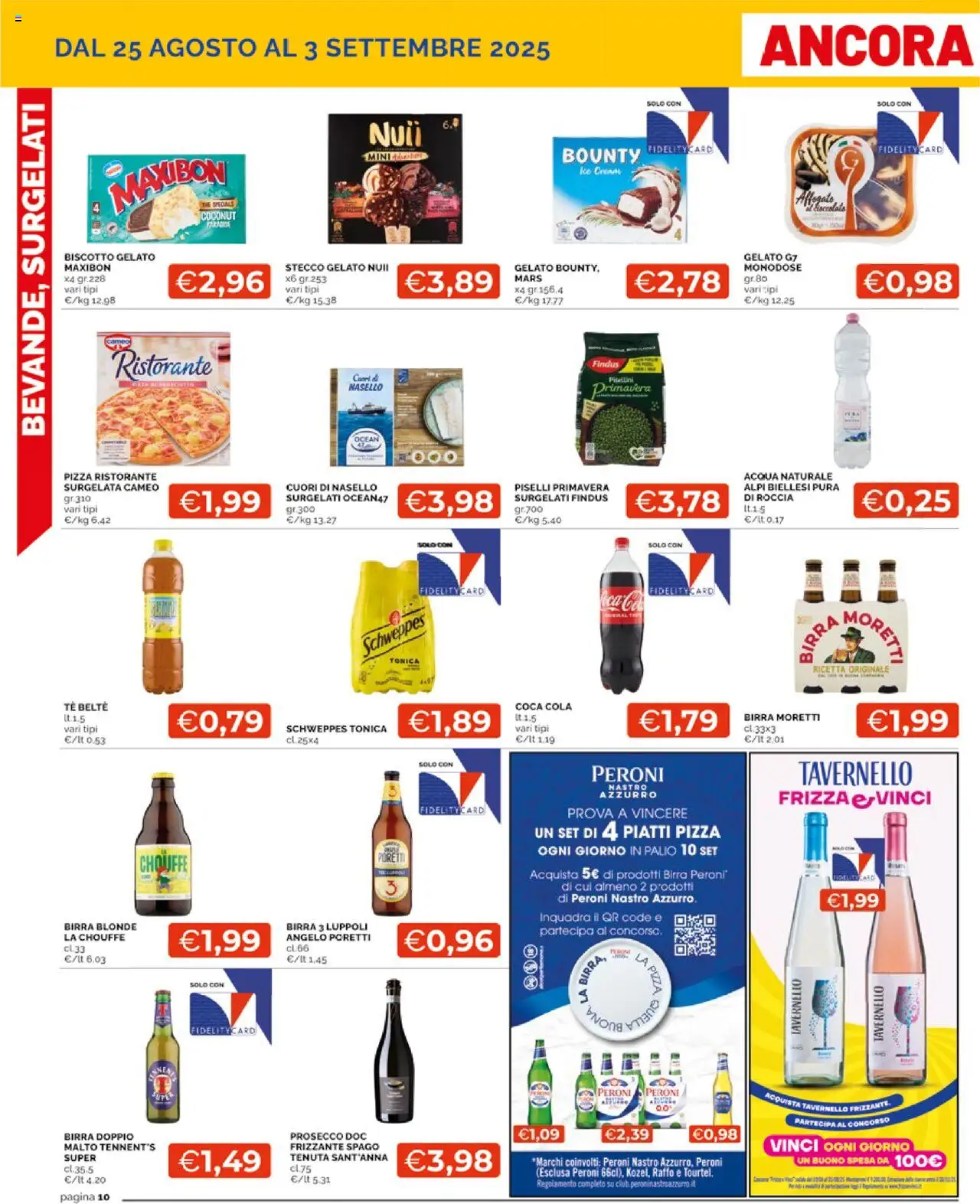 Volantino Mercatò del 25.08.2025 | Pagina: 10 | Prodotti: Birra, Tè, Acqua naturale, Piselli