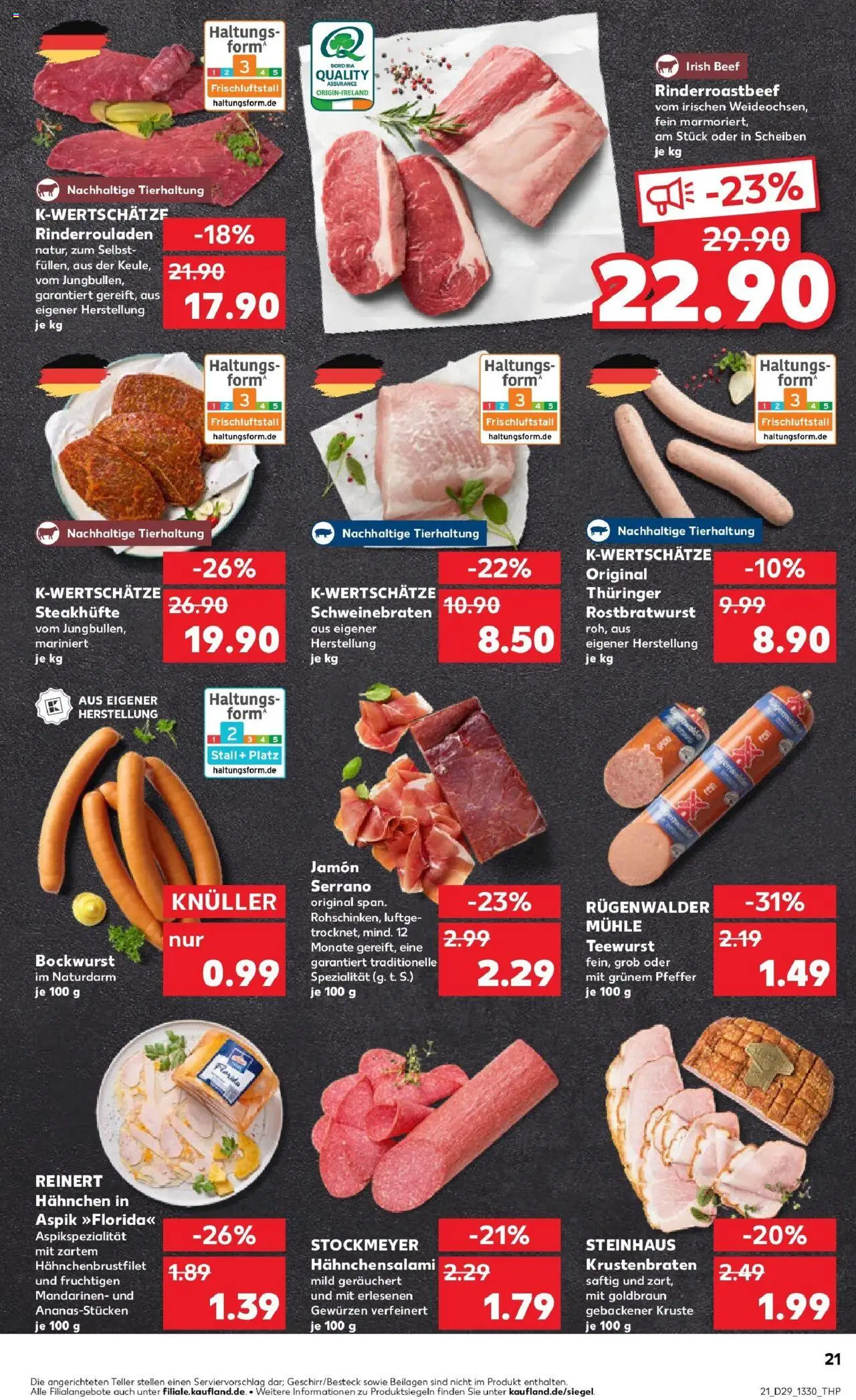 Kaufland prospekt Bergkamen	 - gültig ab dem 21.07.2025 | Seite: 34 | Produkte: Bockwurst, Hahnchen, Krustenbraten, Salami