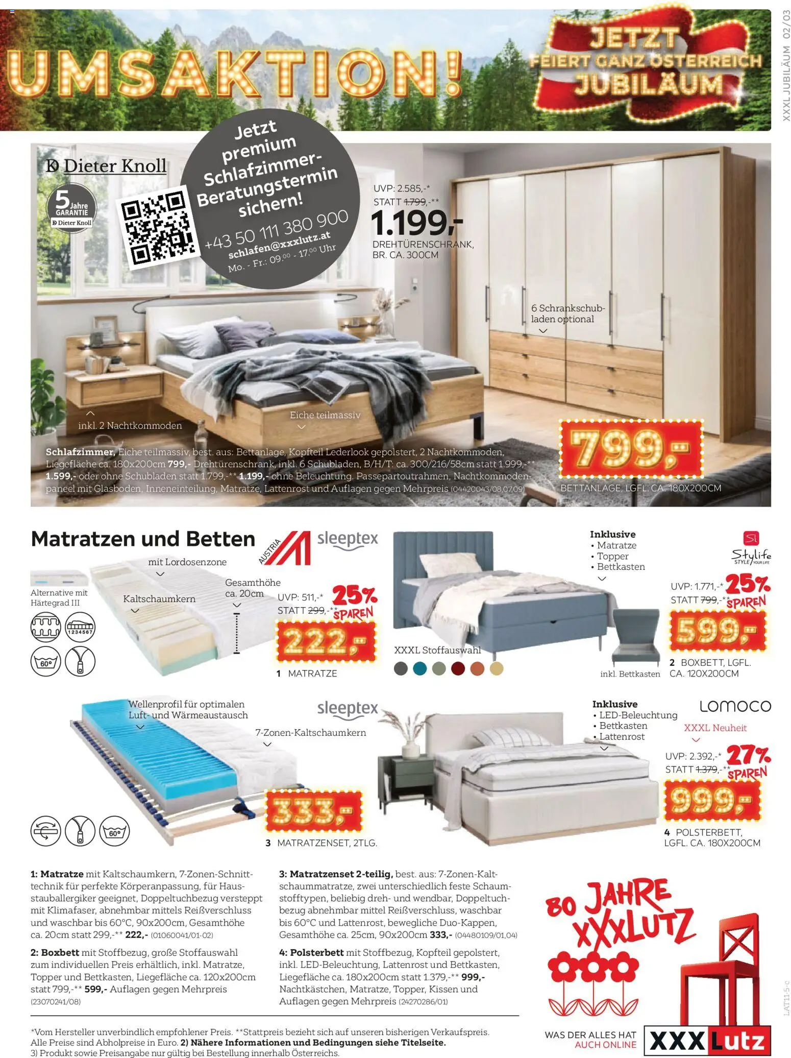 XXXLutz Jubiläums - Joker gültig ab 11.11.2025 | Seite: 3 | Produkte: Uhr, Matratze, Kissen, Lattenrost