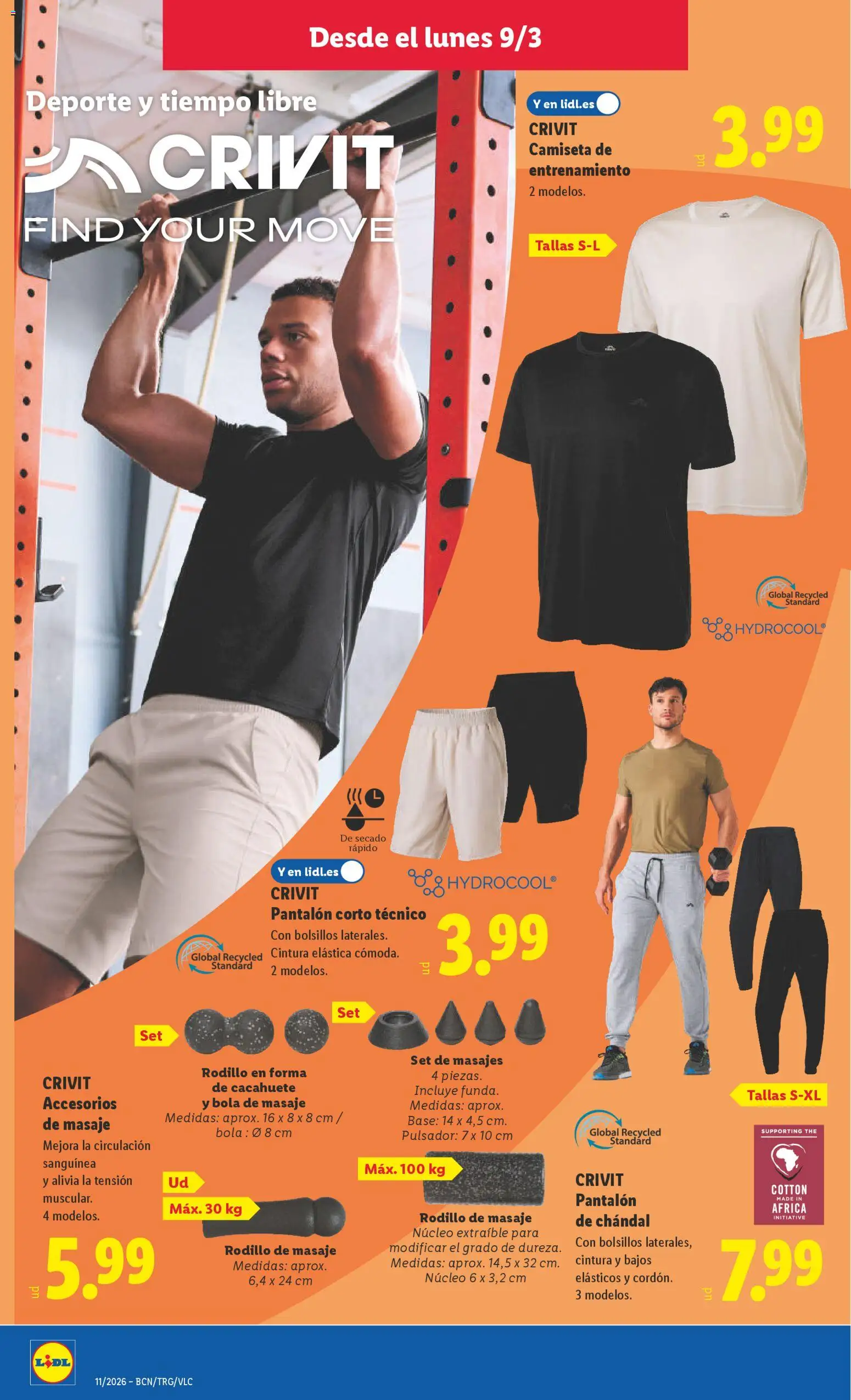 Lidl folleto de bazar │ válido desde el 09.03.2026 | Página: 8 | Productos: Pantalón de chándal, Pantalón corto