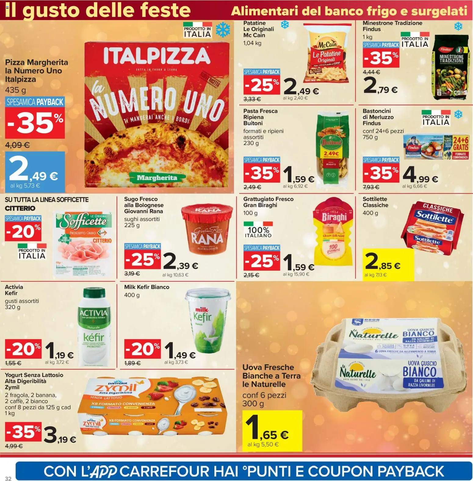 Volantino Carrefour del 16.12.2025 | Pagina: 32 | Prodotti: Yogurt senza lattosio, Yogurt, Pasta, Sugo