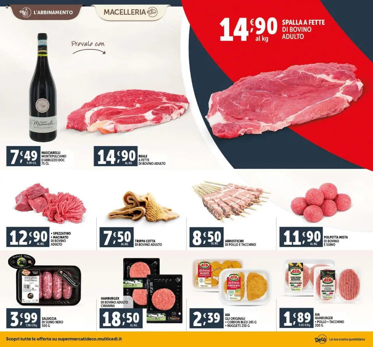 Volantino Decò del 23.09.2025 | Pagina: 4 | Prodotti: Pollo, Tacchino, Hamburger, Macinato
