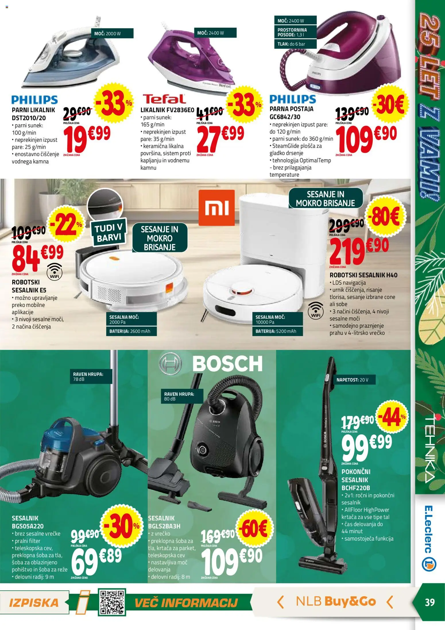 Novi E.leclerc katalog ponudbe – veljaven od 10.12.2025 | Stran: 39 | Izdelki: Baterija, Navigacija, Krtaca, Sesalnik