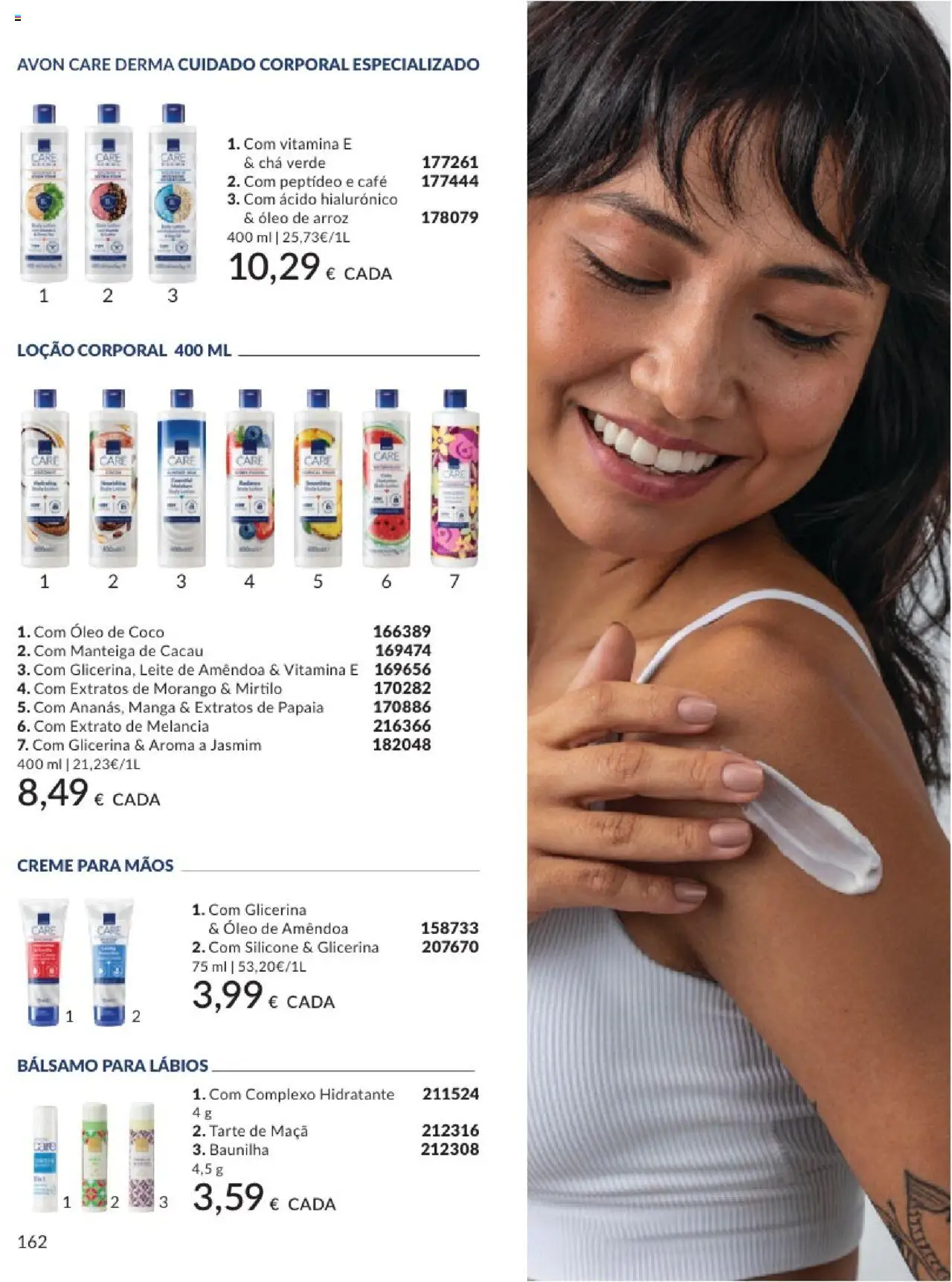 Catálogo Avon Campanha 8 │ válido de 01.08.2025 | Página: 162 | Produtos: Creme para mãos, Leite, Manteiga, Óleo