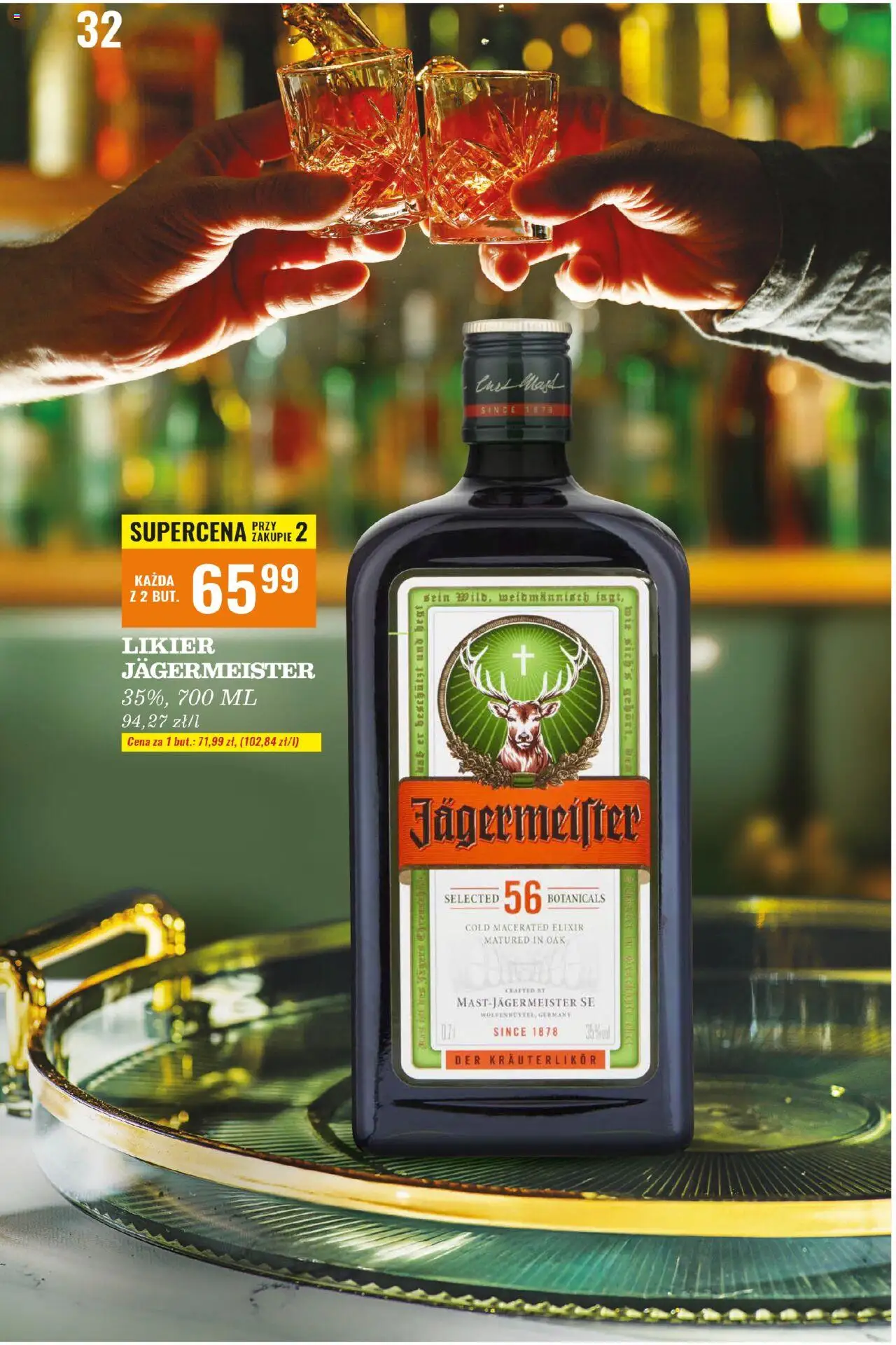 Biedronka gazetka - Czas na toast od 06.10.2025 | Strona: 32 | Produkty: Jagermeister