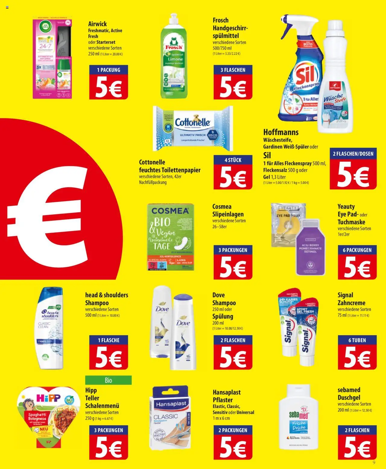 Famila Prospekt 	 – gültig ab 13.10.2025 | Seite: 9 | Produkte: Duft, Spülung, Tuchmaske, Feuchtes Toilettenpapier