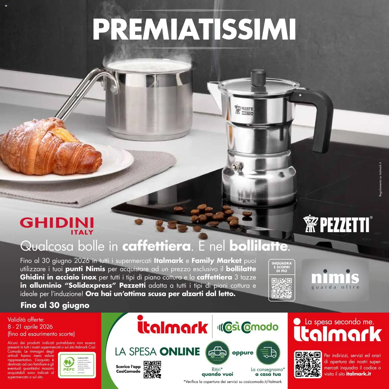 Volantino Italmark del 08.04.2026 | Pagina: 34 | Prodotti: Caffettiera, Piano cottura, Alluminio