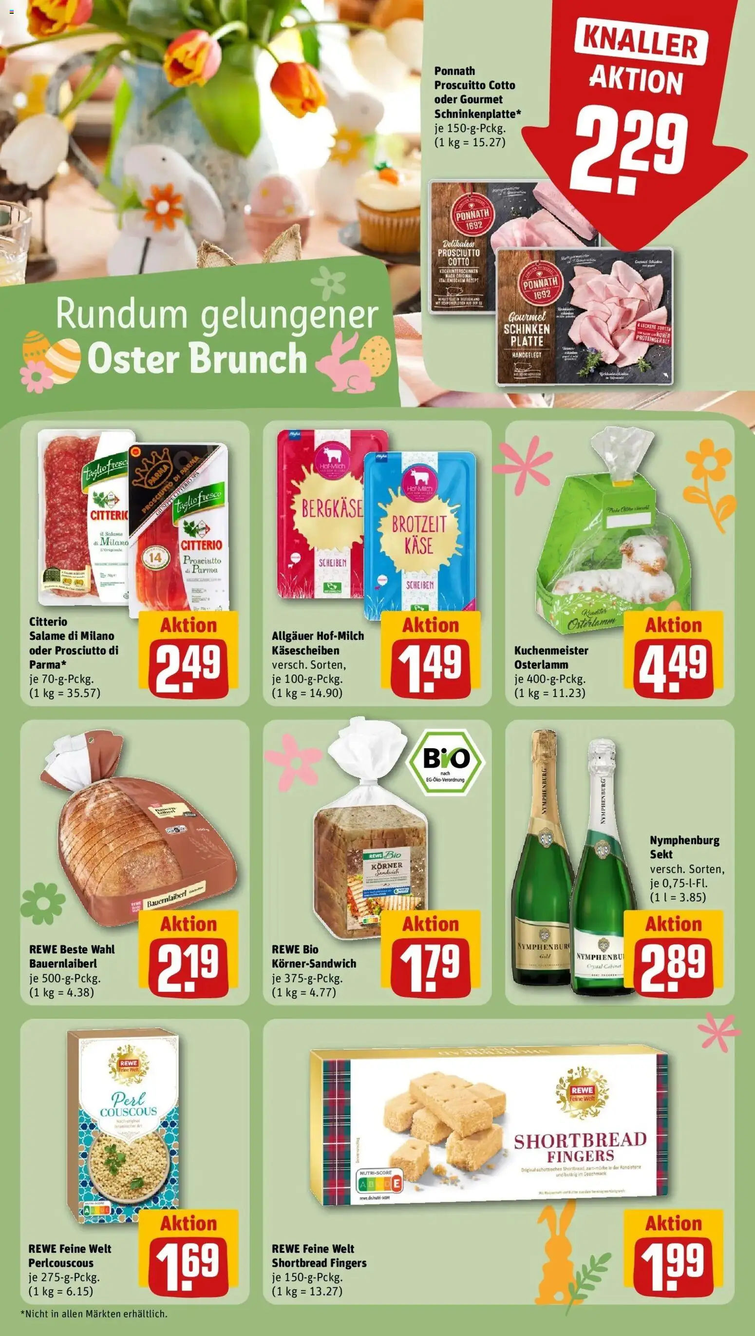 Rewe Prospekt Brunnthal	 – gültig ab 30.03.2026 | Seite: 19 | Produkte: Käse, Sekt, Schinken