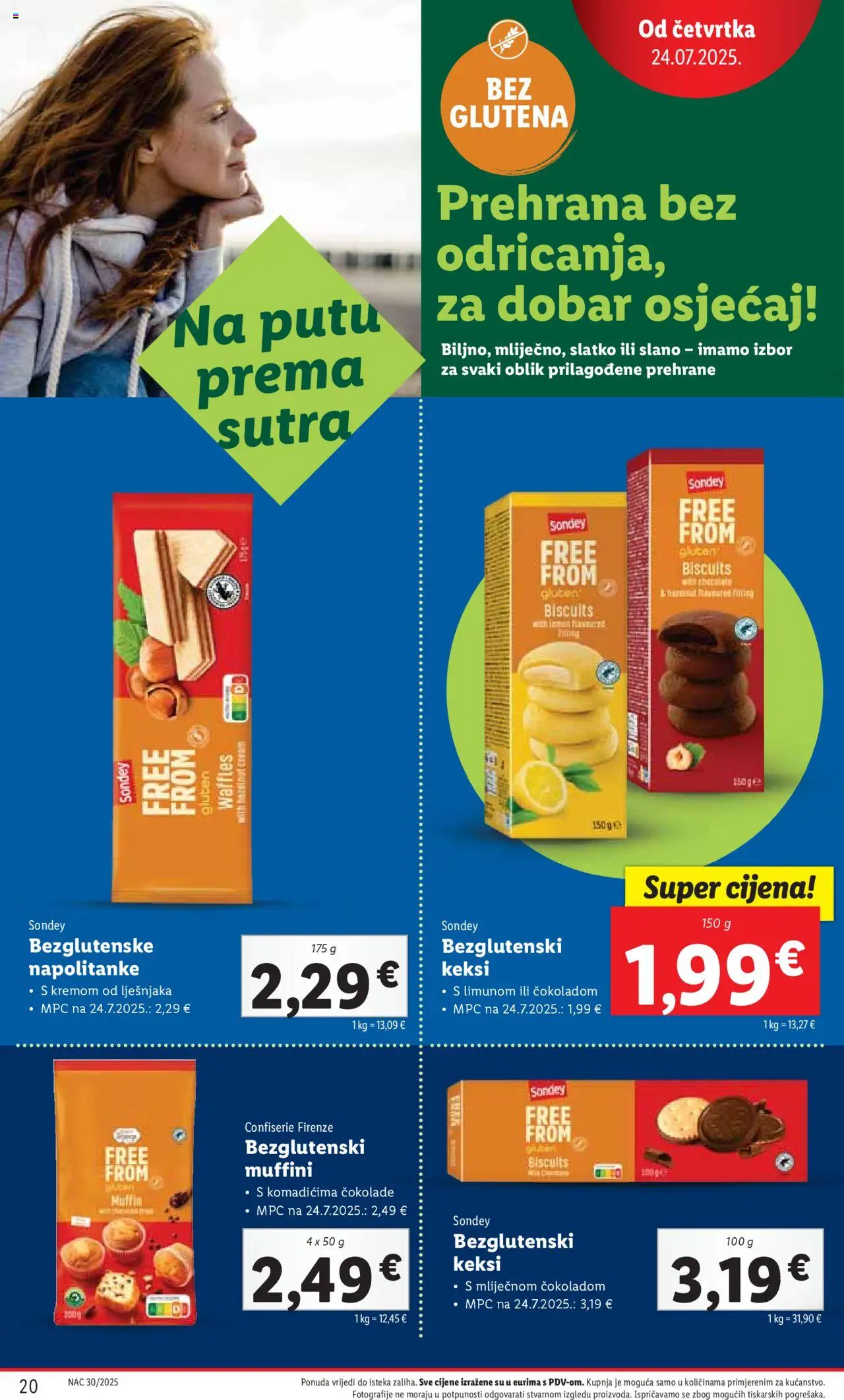 Lidl katalog | vrijedi od 24.07.2025 | Stranica: 20 | Proizvodi: Keksi, Napolitanke