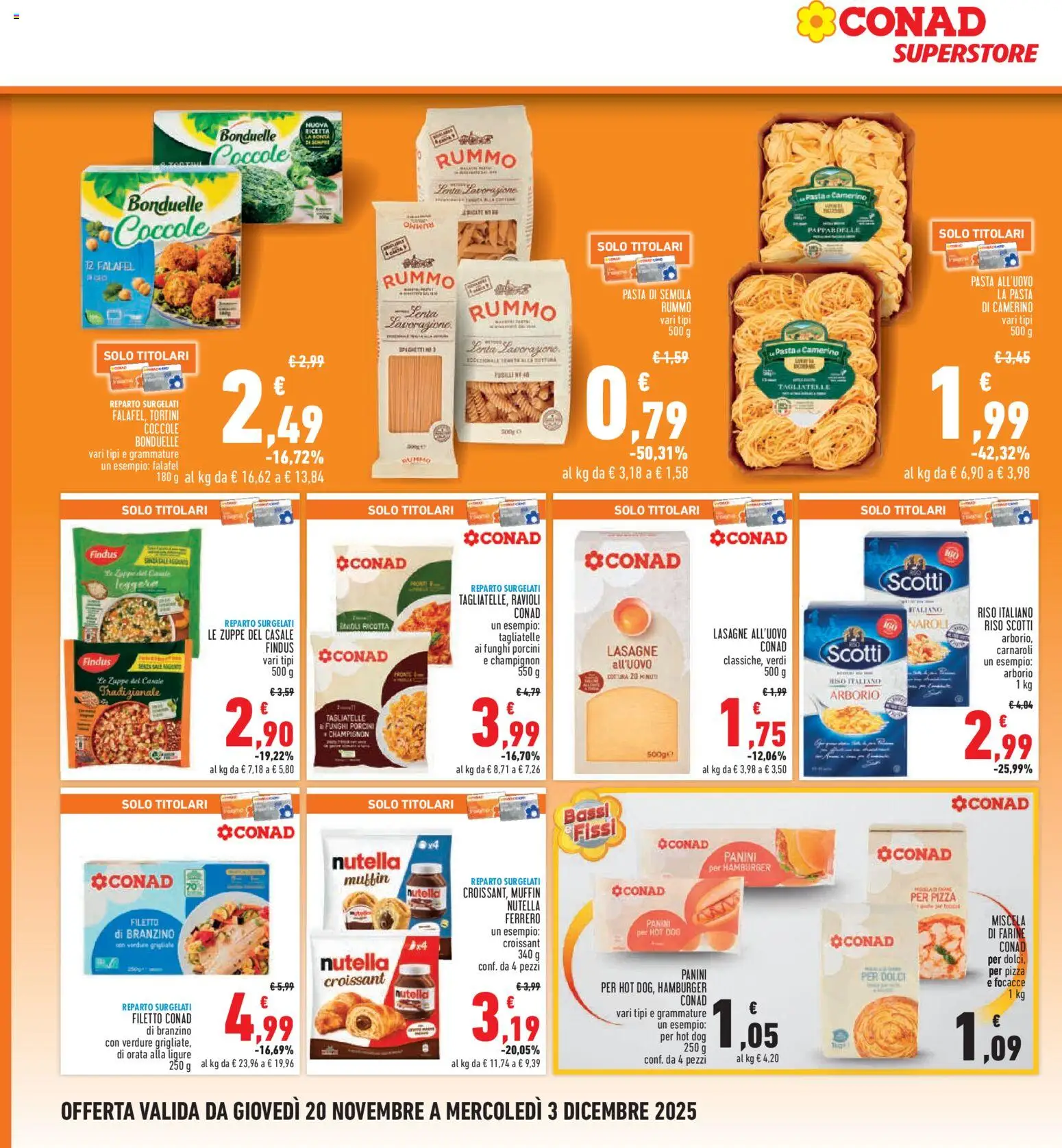 Volantino Conad del 20.11.2025 | Pagina: 18 | Prodotti: Verdure, Muffin, Croissant, Hamburger